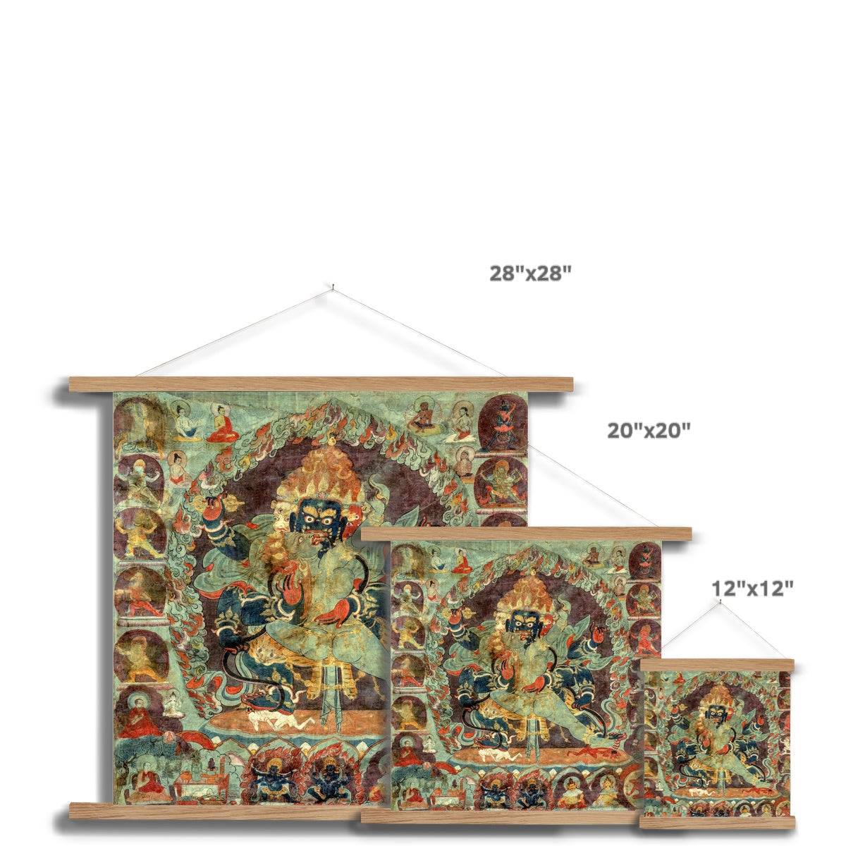 Mahachakra Vajrapani Thangka (Bodhisattva & Buddhist Deity) | Tibetan Protector from Negativity | Sacred Sexuality Fine Art Print w Hanger