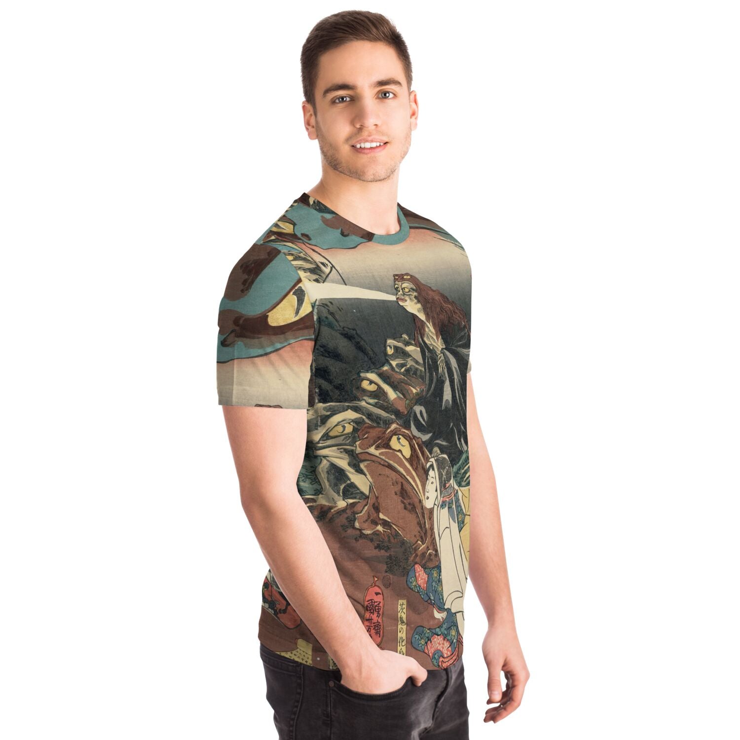 Gama Sennin Frog Magic | Kuniyoshi Utagawa Ukiyo-e Toad Masterpiece | Edo Period Japan All-Over-Print T-Shirt