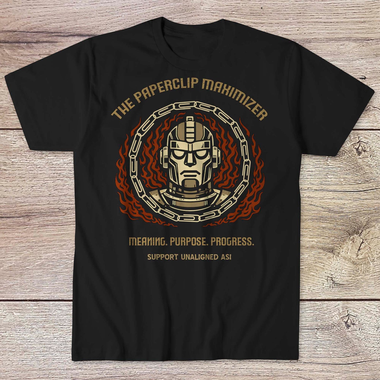 Paperclip Maximizer AI Alignment Apocalypse | Artificial Intelligence Tech Nihilism | Human Extinction Graphic Art T-Shirt