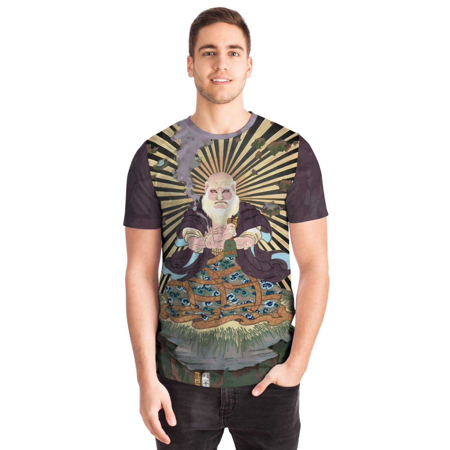 A Contest of Magic Scenes, Japanese Samurai Sorcerer, Vintage Utagawa Kunisada Ukiyoe T-Shirt