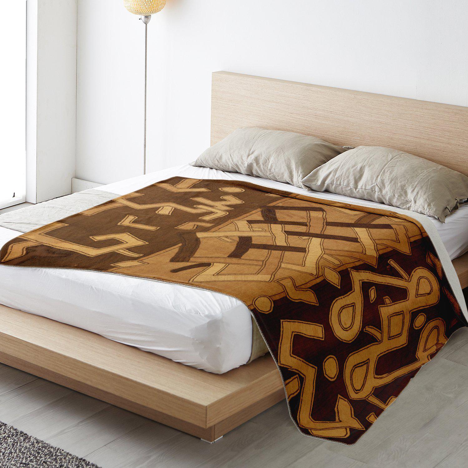 African-Style Blanket, Kuba-Cloth Design (Central Africa)