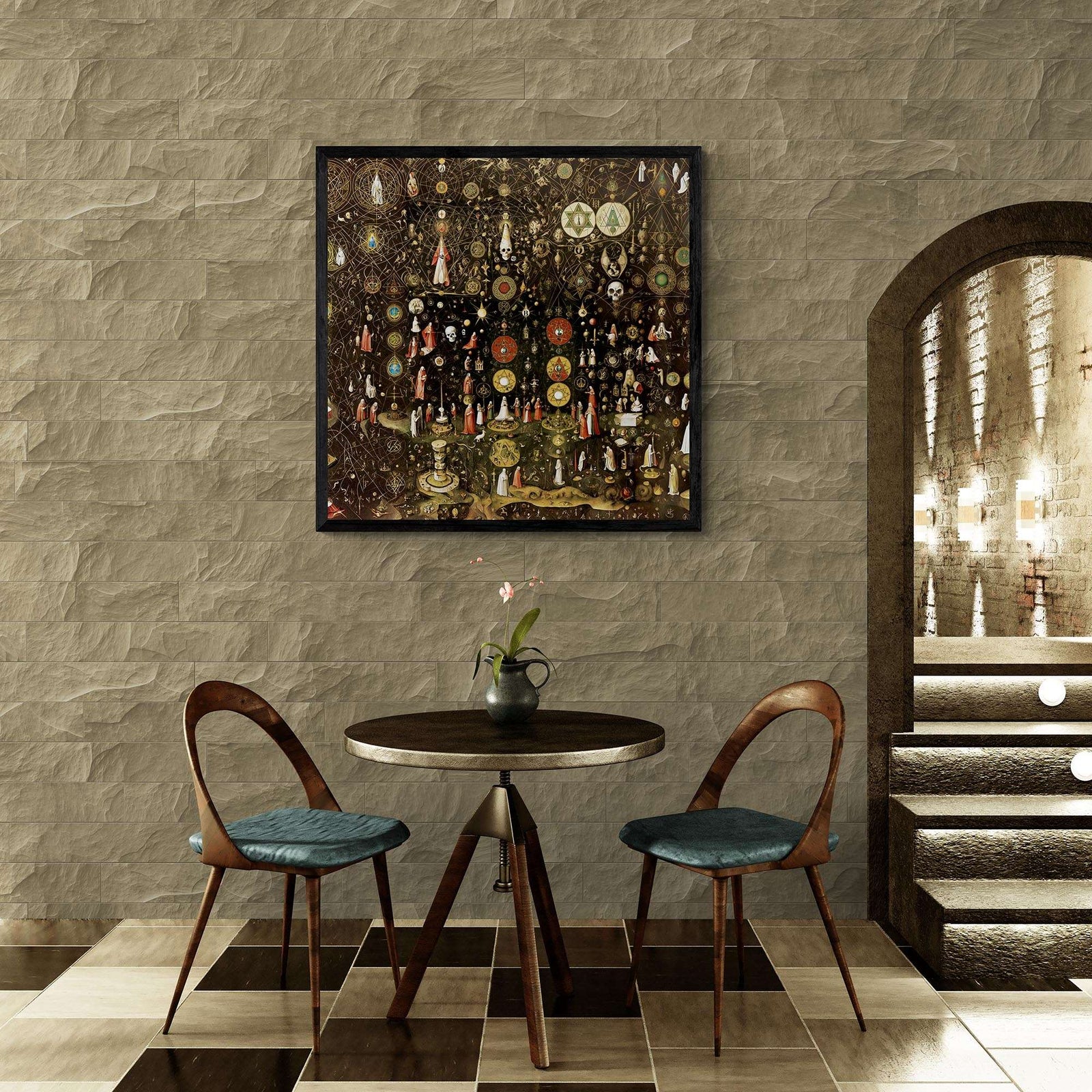 Alchemical Hermetic Symbolism | Arcane Secret Wisdom | Illuminati Freemason Astrology | Vintage Occult Kabbala Fine Art Print