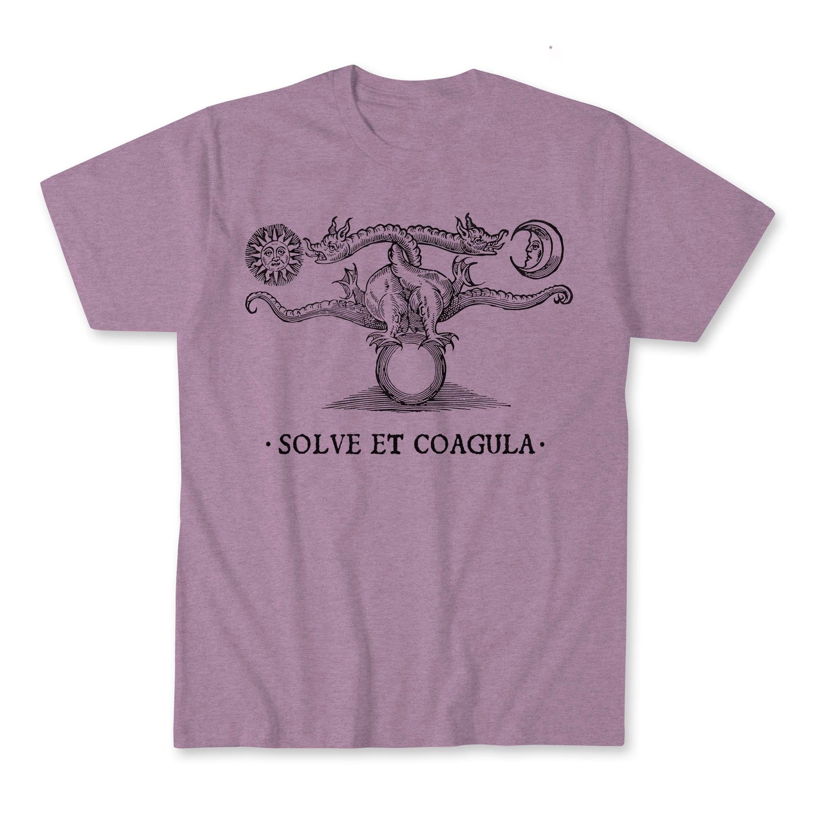 Alchemical, Medieval Occult Celtic Dragon | Esoteric Pagan "Solve Et Coagula" Graphic Art T-Shirt
