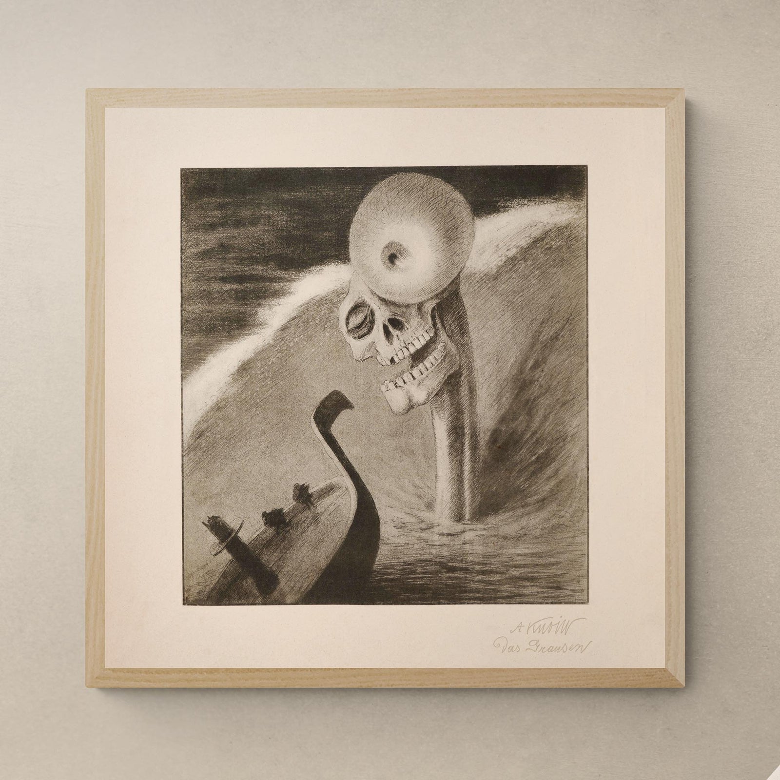 Alfred Kubin Oblivion Symbolist Surreal Vintage Surrealist Antique Gothic Occult Framed Art Print