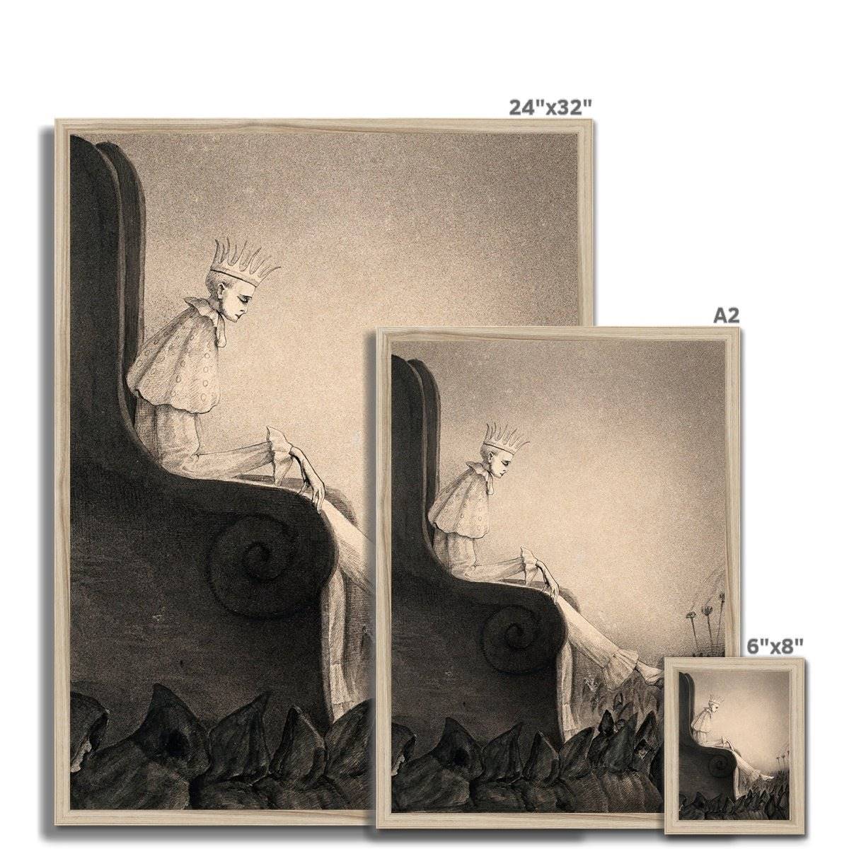 Alfred Kubin: The Last King, Symbolist (Anti Capitalist) Surreal Wall Art Antique Gothic Decor Dark Wiccan Pagan Occult Framed Art Print