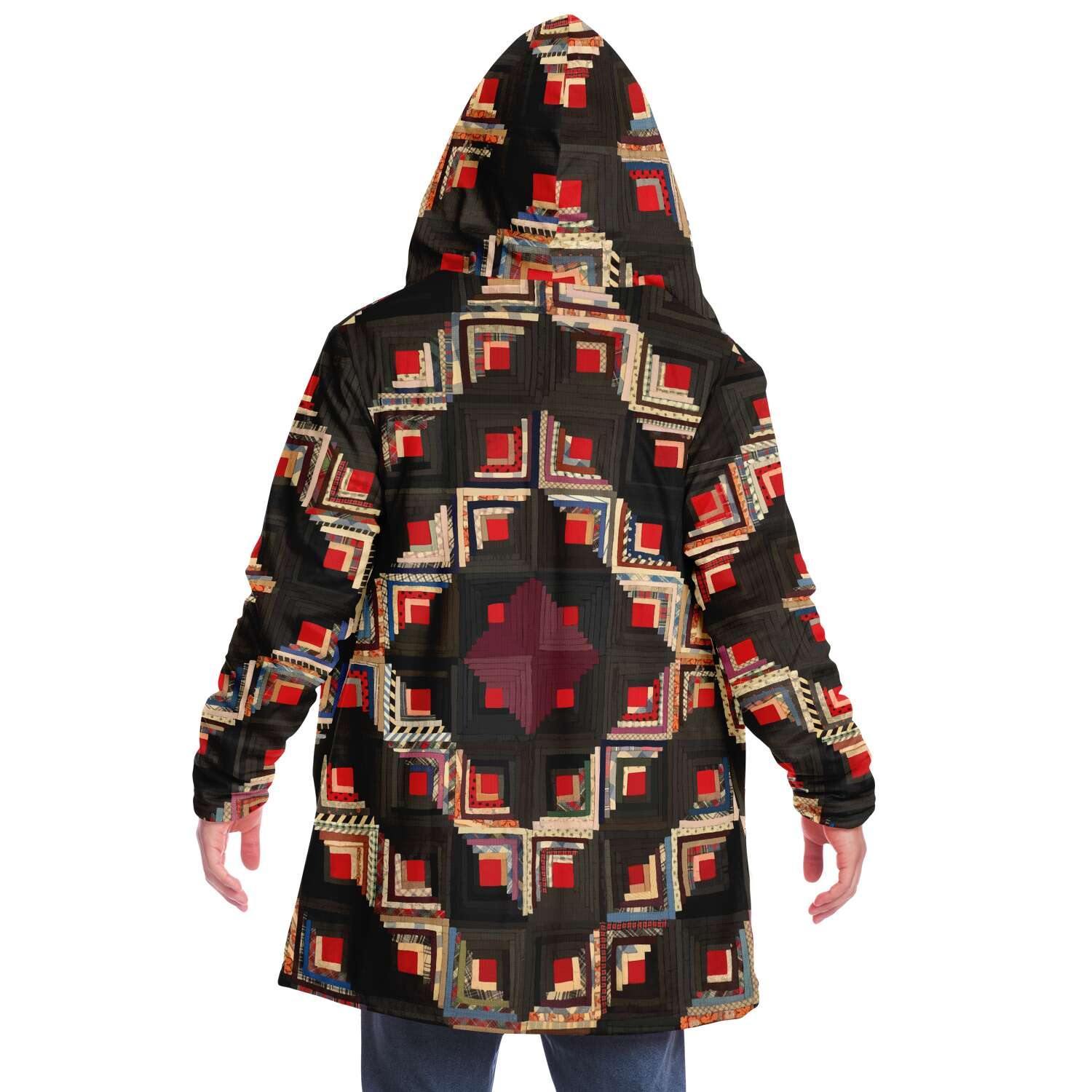 American Log-Cabin Quilt Unisex Dream Cloak (19th century Cloak)