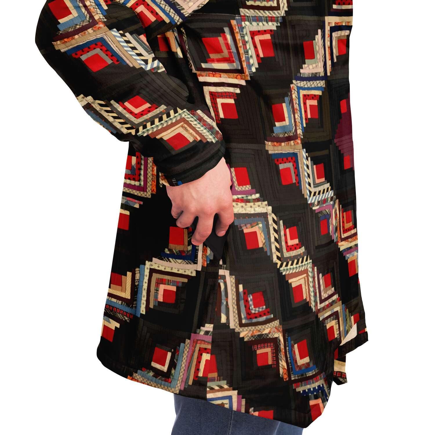 American Log-Cabin Quilt Unisex Dream Cloak (19th century Cloak)