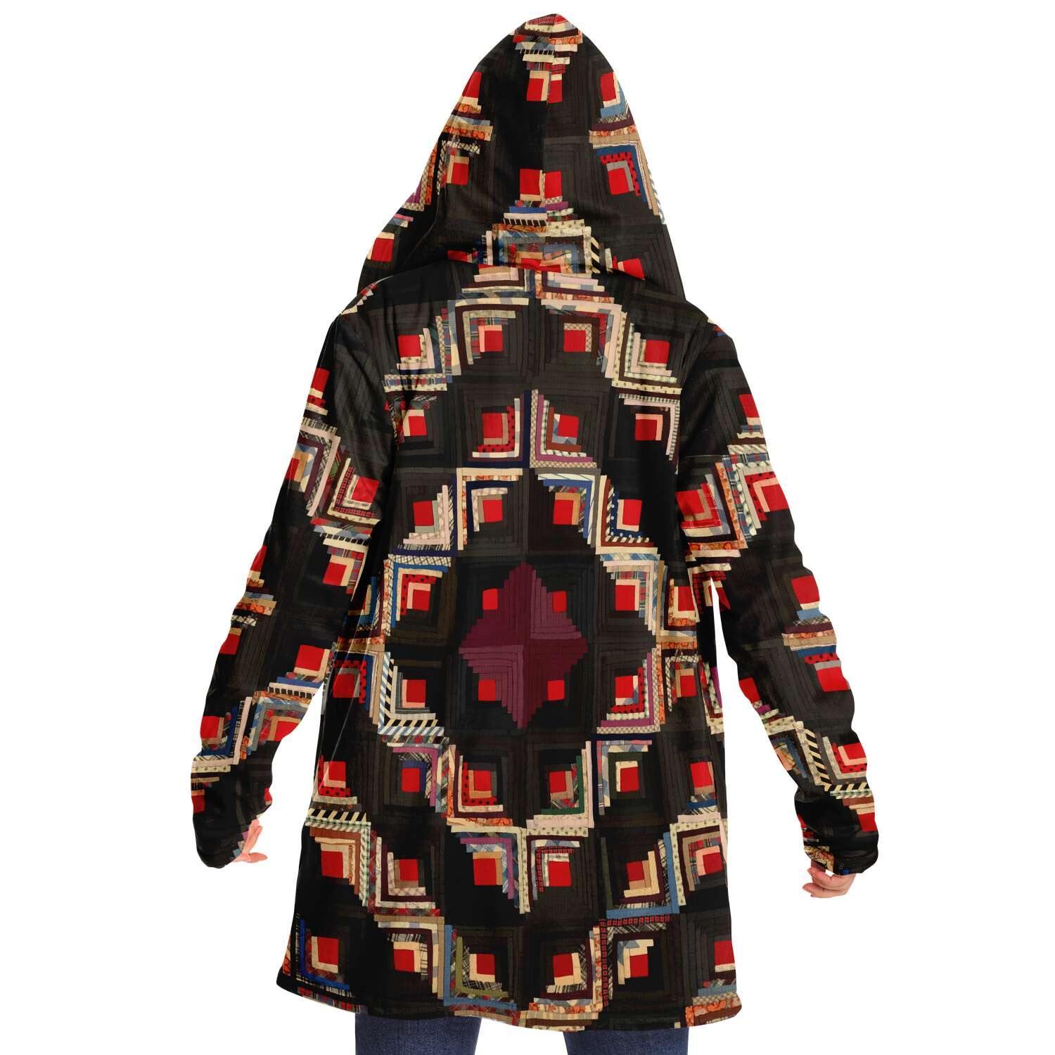 American Log-Cabin Quilt Unisex Dream Cloak (19th century Cloak)