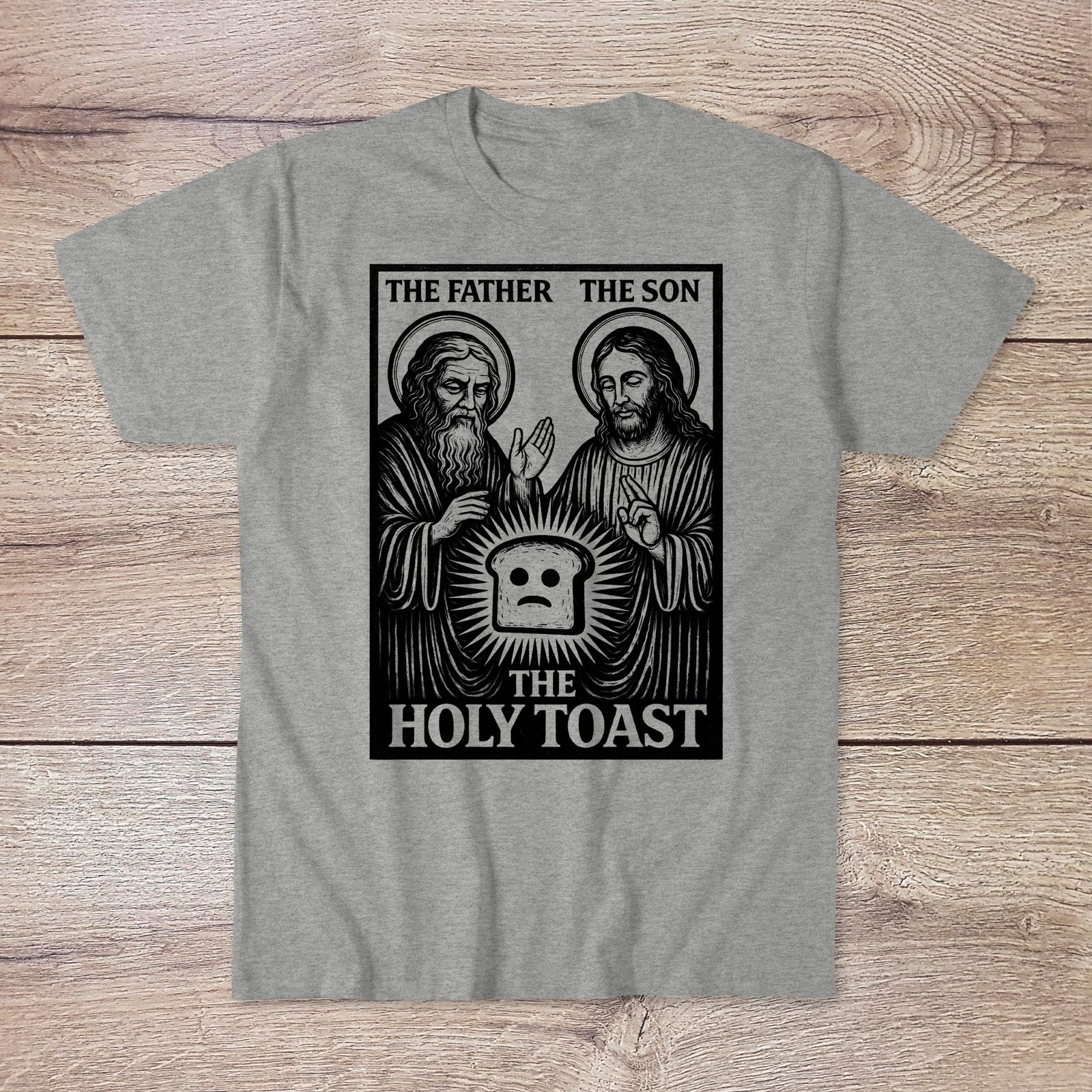 The Holy Toast: Blasphemous Atheist Medieval Tee | Funny Christian Middle-Ages Graphic Art T-Shirt
