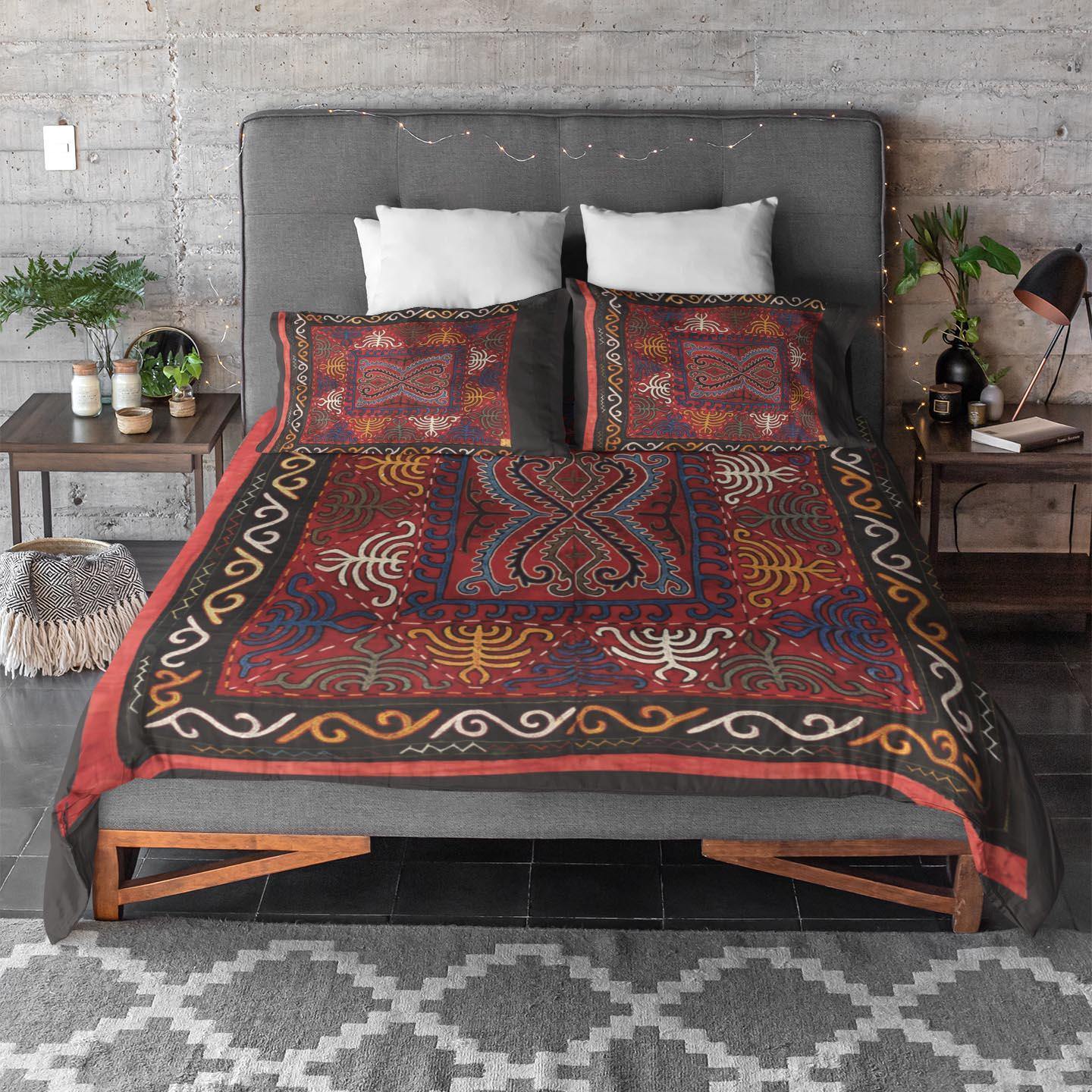 Bedding Set, Antique Kyrgyz Tribal Design (Central Asia)