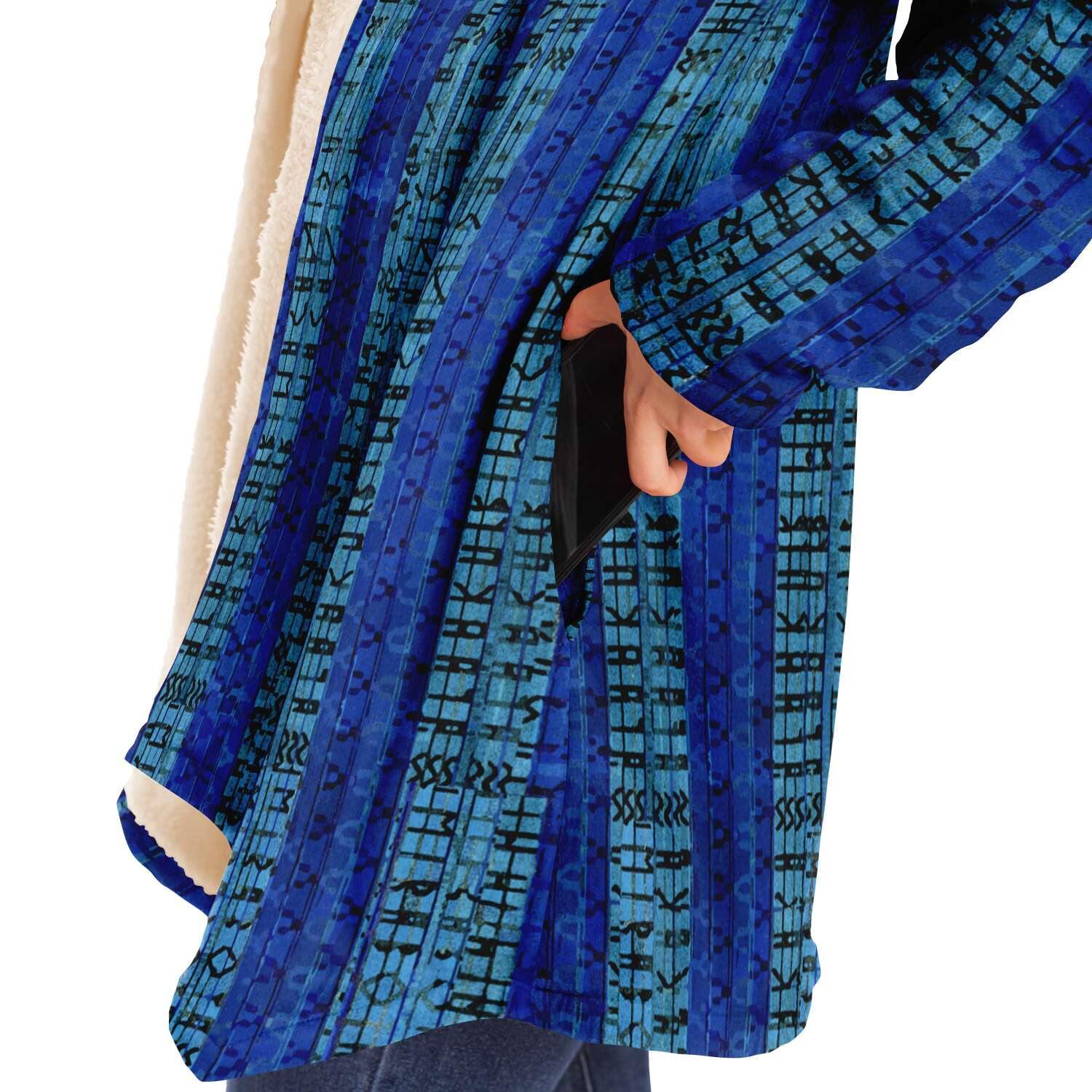 Blue Glitch Modern Cloak