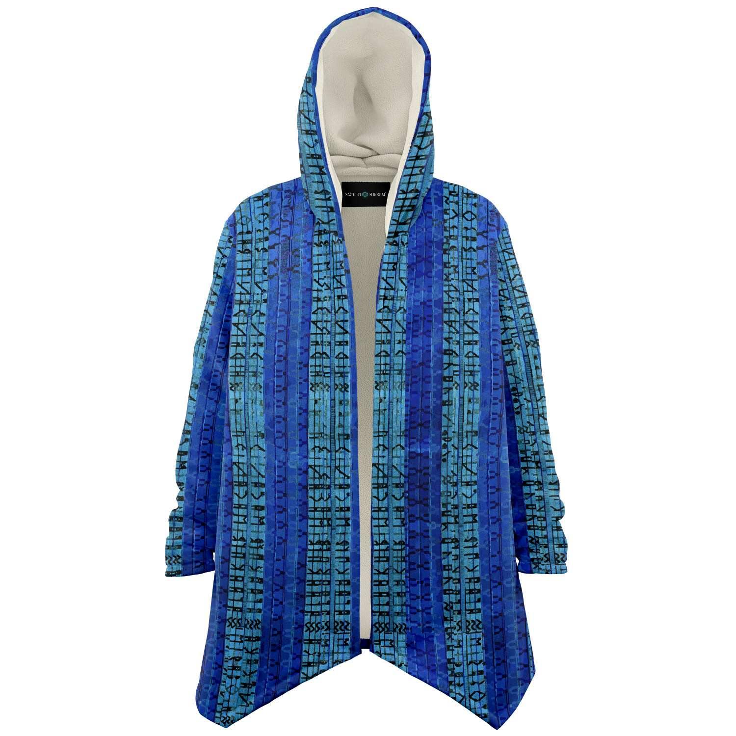 Blue Glitch Modern Cloak