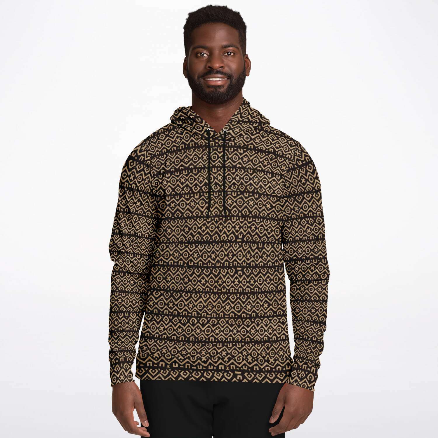 Bogolan Mali Mudcloth Hoodie, Boho, Kuba Cloth, Kilim, Baluch, Ethnic Jacket African Hippie Gift Tribal Sweater Pullover Hoodie