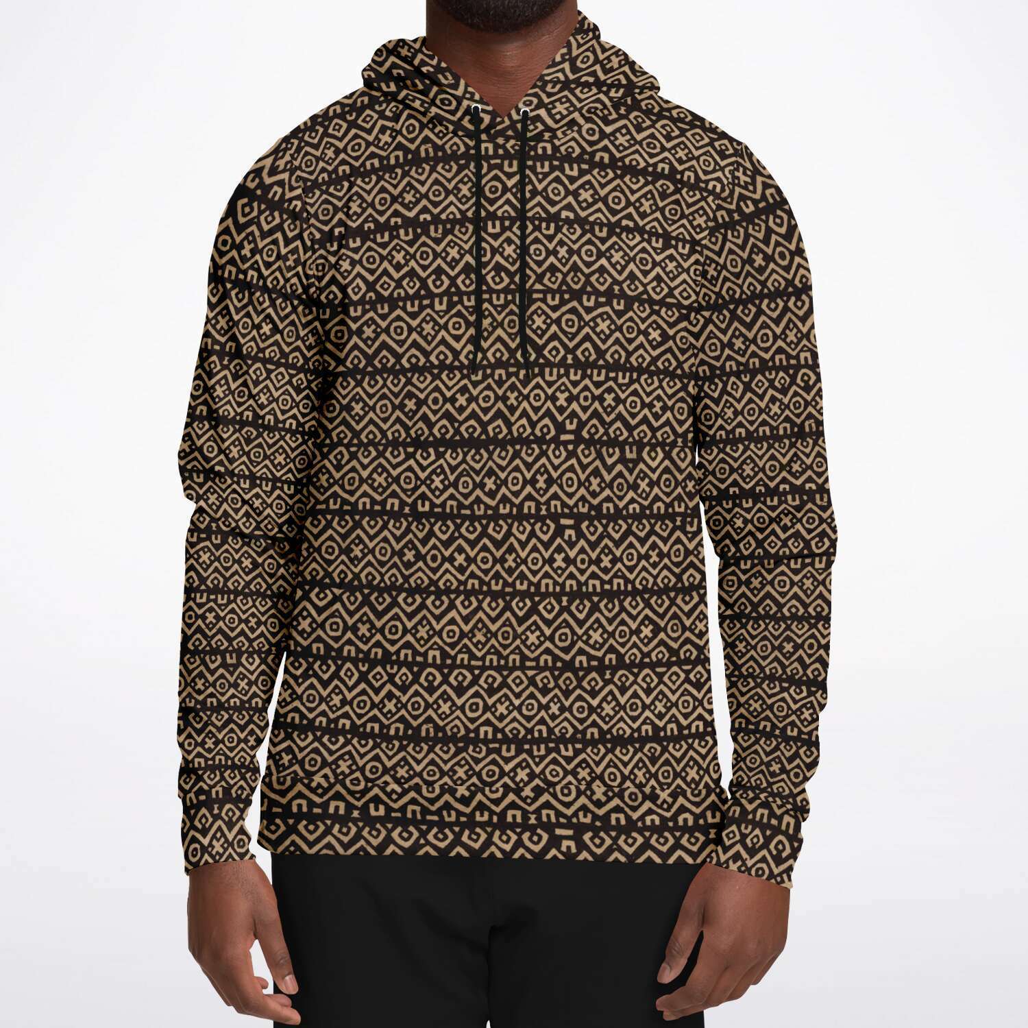 Bogolan Mali Mudcloth Hoodie, Boho, Kuba Cloth, Kilim, Baluch, Ethnic Jacket African Hippie Gift Tribal Sweater Pullover Hoodie