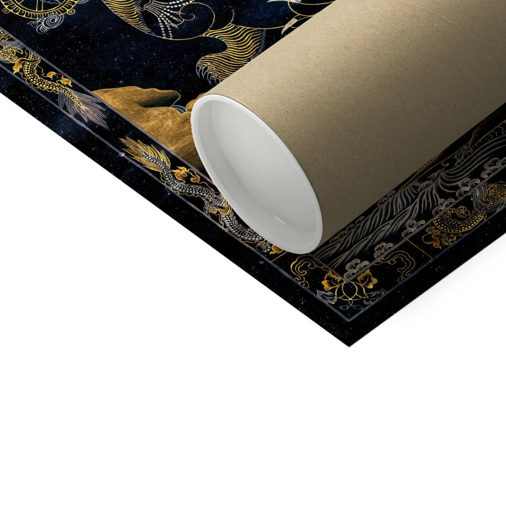 Bhavacakra Wheel of Life Tibetan Nepal Karma Cosmology | Vajrayana Meditation Thangka Fine Art Print