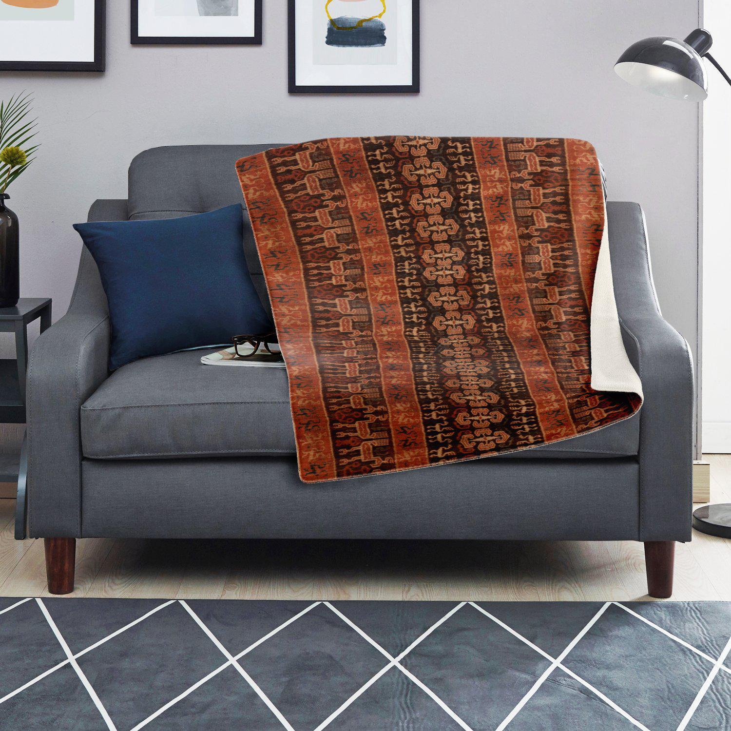 CEREMONIAL IKAT DESIGN, SUMBA, INDONESIA | Sherpa Fleece Blanket