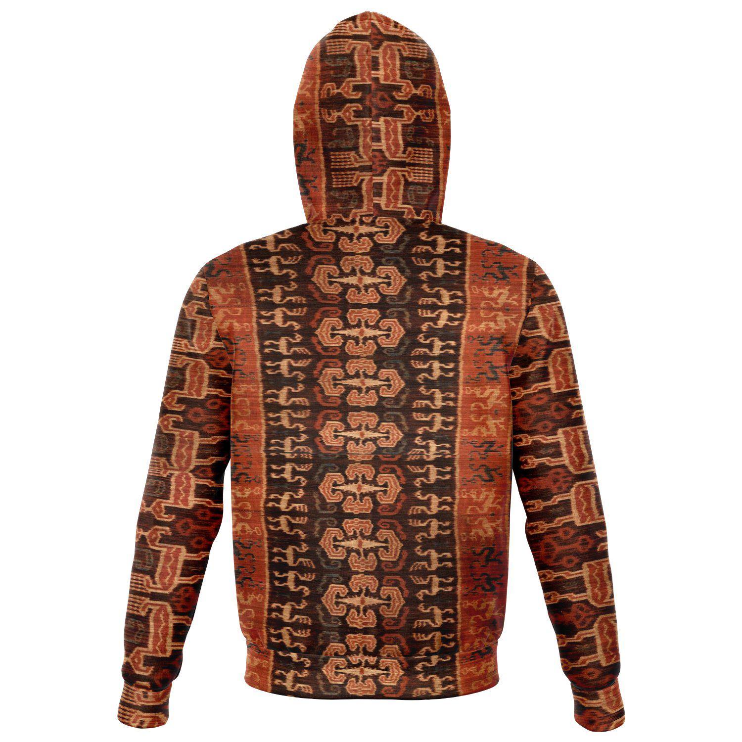 Ceremonial Ikat Design, Sumba, Indonesia | Traditional Ethnic Textile Design | Modern, Washable Tribal Hoodie
