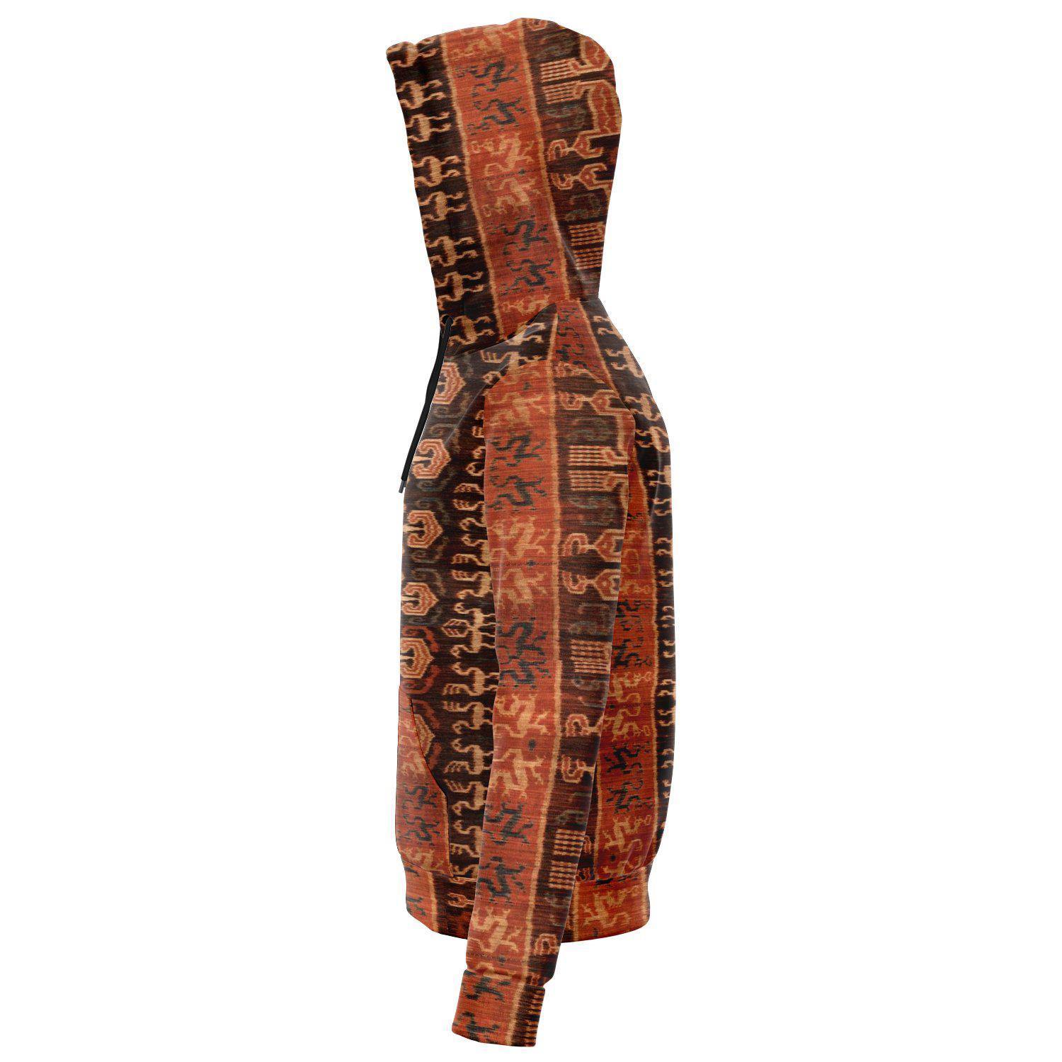 Ceremonial Ikat Design, Sumba, Indonesia | Traditional Ethnic Textile Design | Modern, Washable Tribal Hoodie