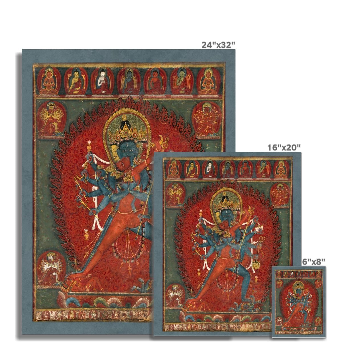 Chakrasamvara and Vajravahi Hindu and Buddhist Deities Tantric Antique Indian Vintage Fine Art Print