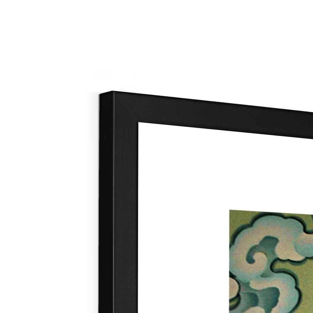 Citipati, Tibetan Protector, Thangka, Skeleton Lord and Lady of the Cemetery Nepal Buddhist Decor Wall Art Framed Art Print