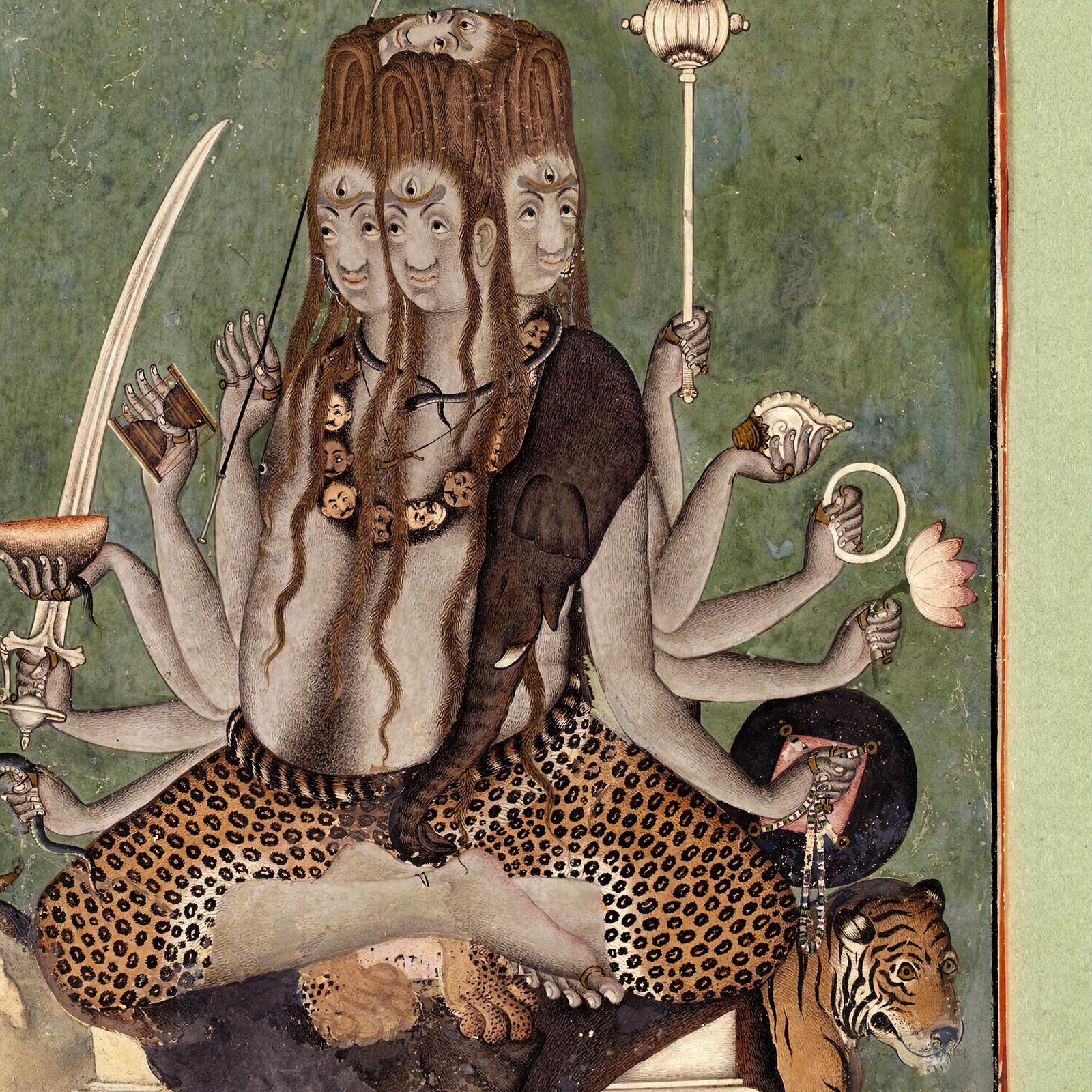 Shiva Bhairava Devotional Hindu Mythology Wall Art | Ancient Tantric Indian Deity Fine Art Print