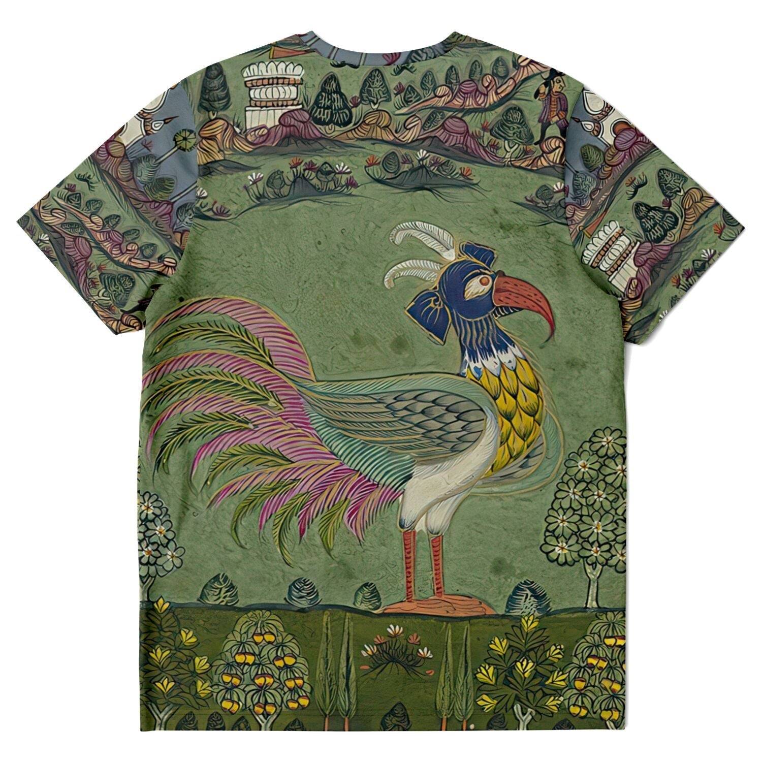 Colorful Indian Pitta Bird | 17th-Century Mythological Guardian of the Forest | Good Fortune Prosperity Graphic Art T-Shirt