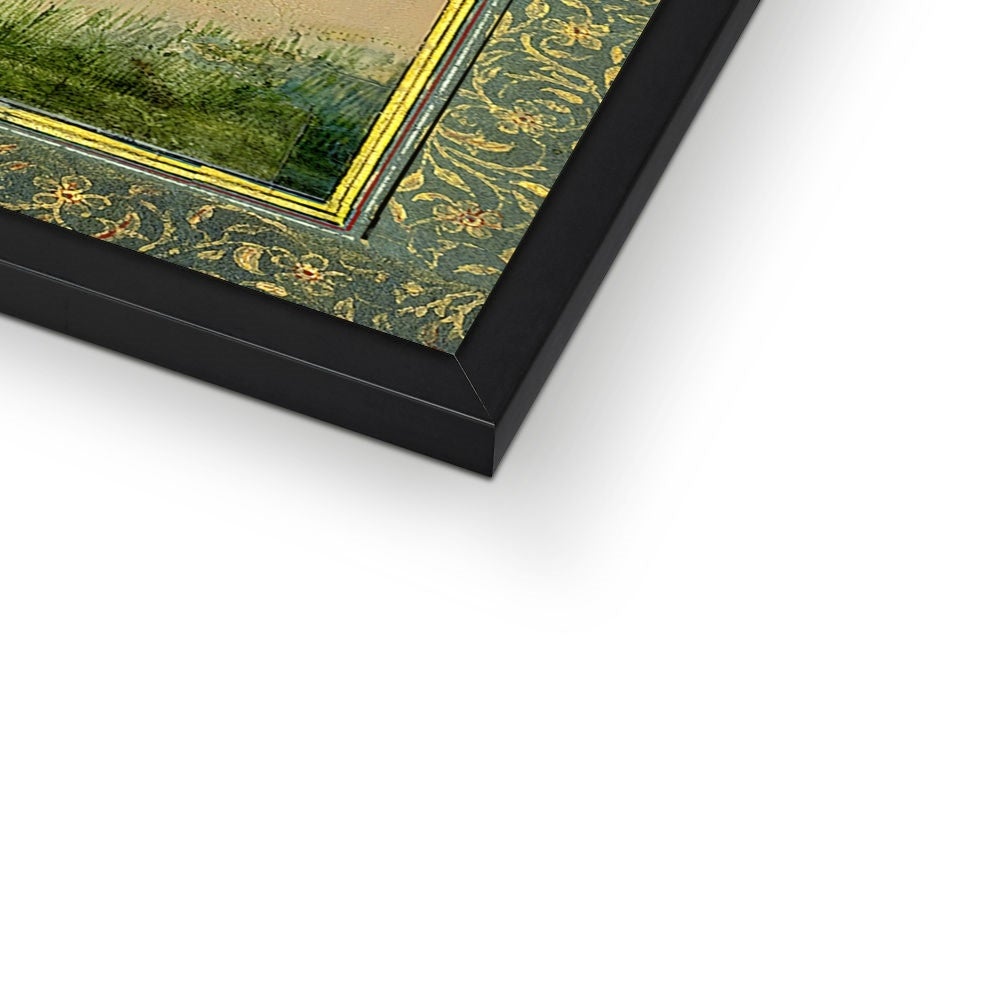 Composite Indian Elephant: 19th Century | Gold Buddhist Asian Persian Mughal Style Framed Art Print