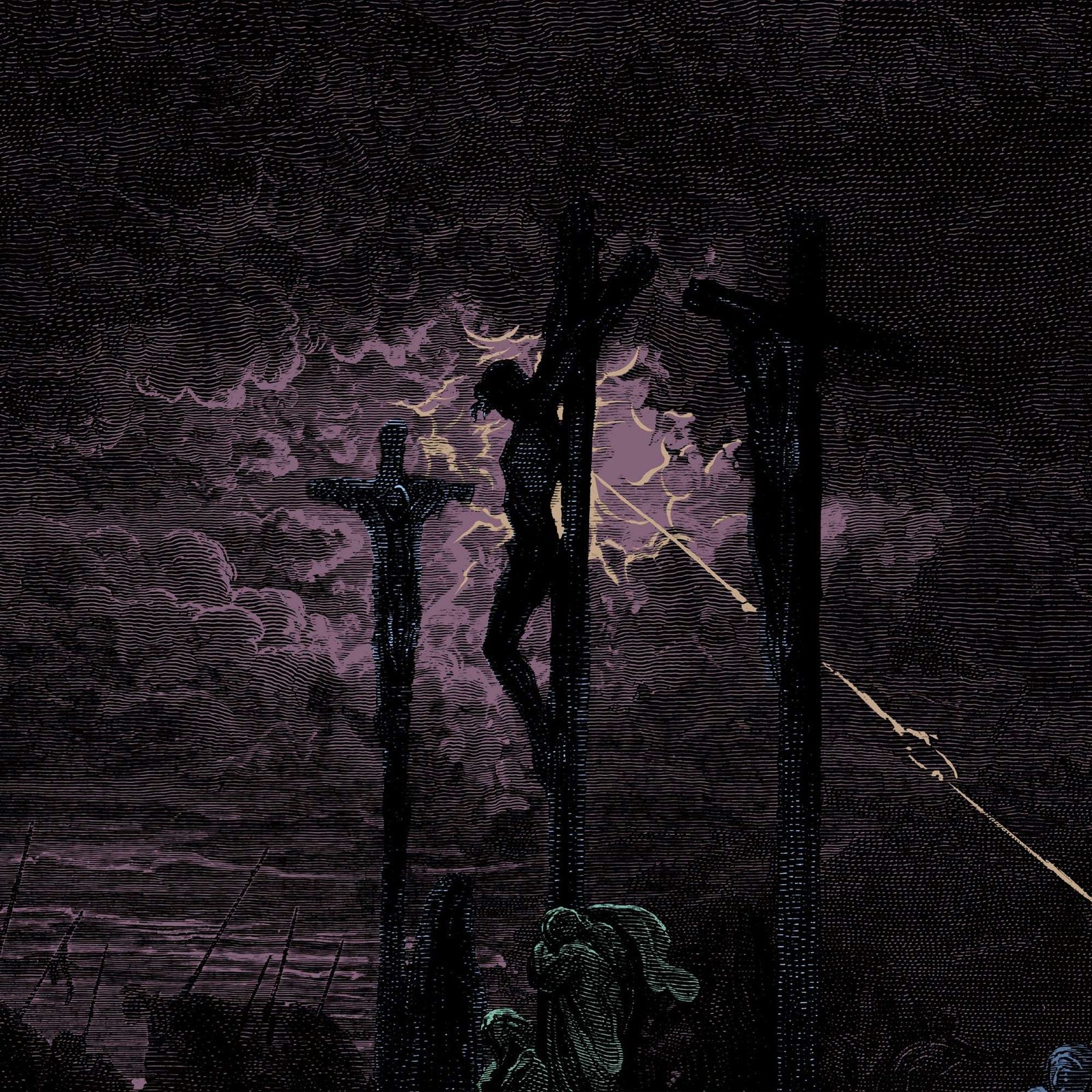 Darkness at the Crucifixion | Gustave Dore Paradise Lost, Dante | Surreal Full Color Eerie Christ Fine Art Print