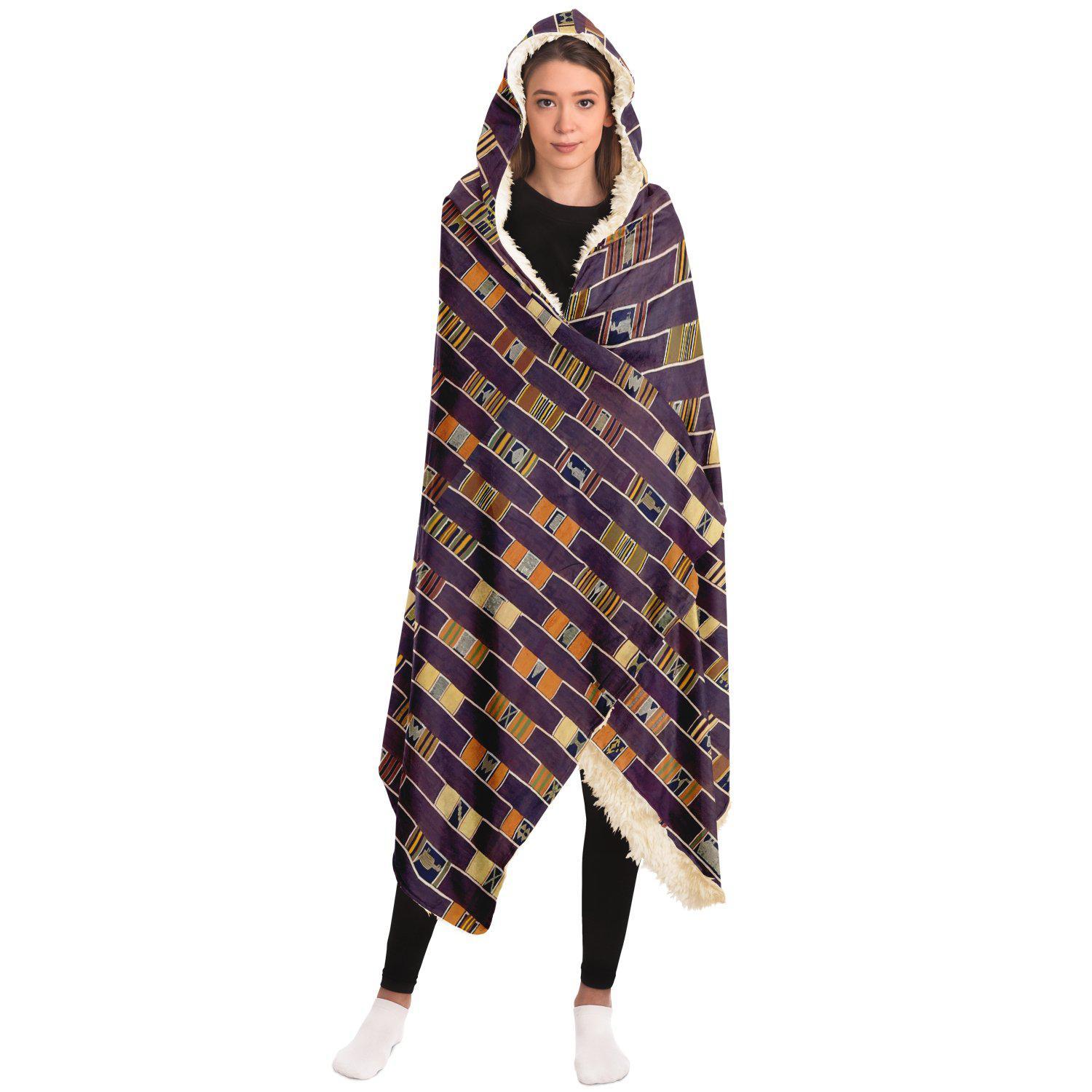 Ewe Culture Inspired Hooded Blanket