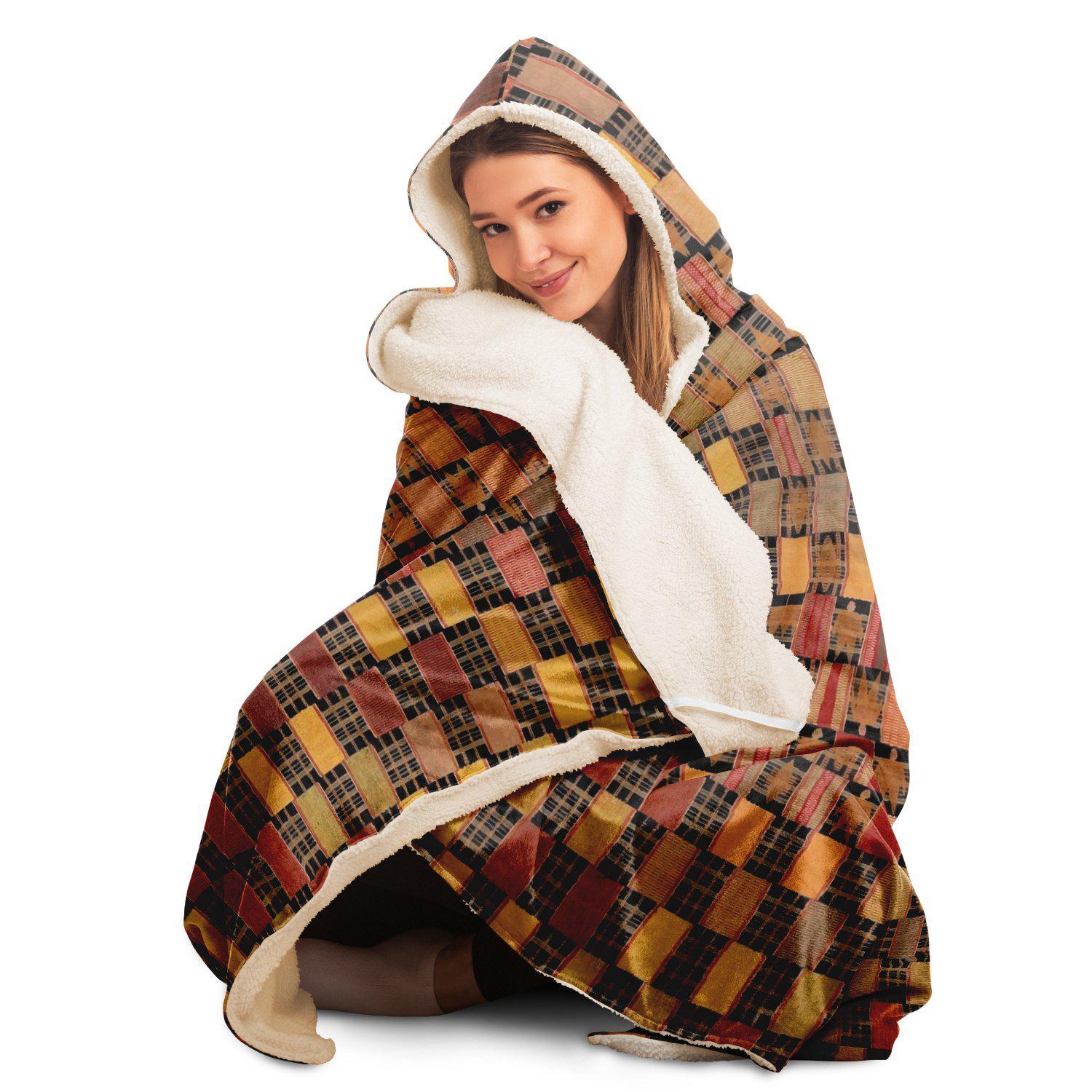 Ewe Culture Inspired Hooded Blanket
