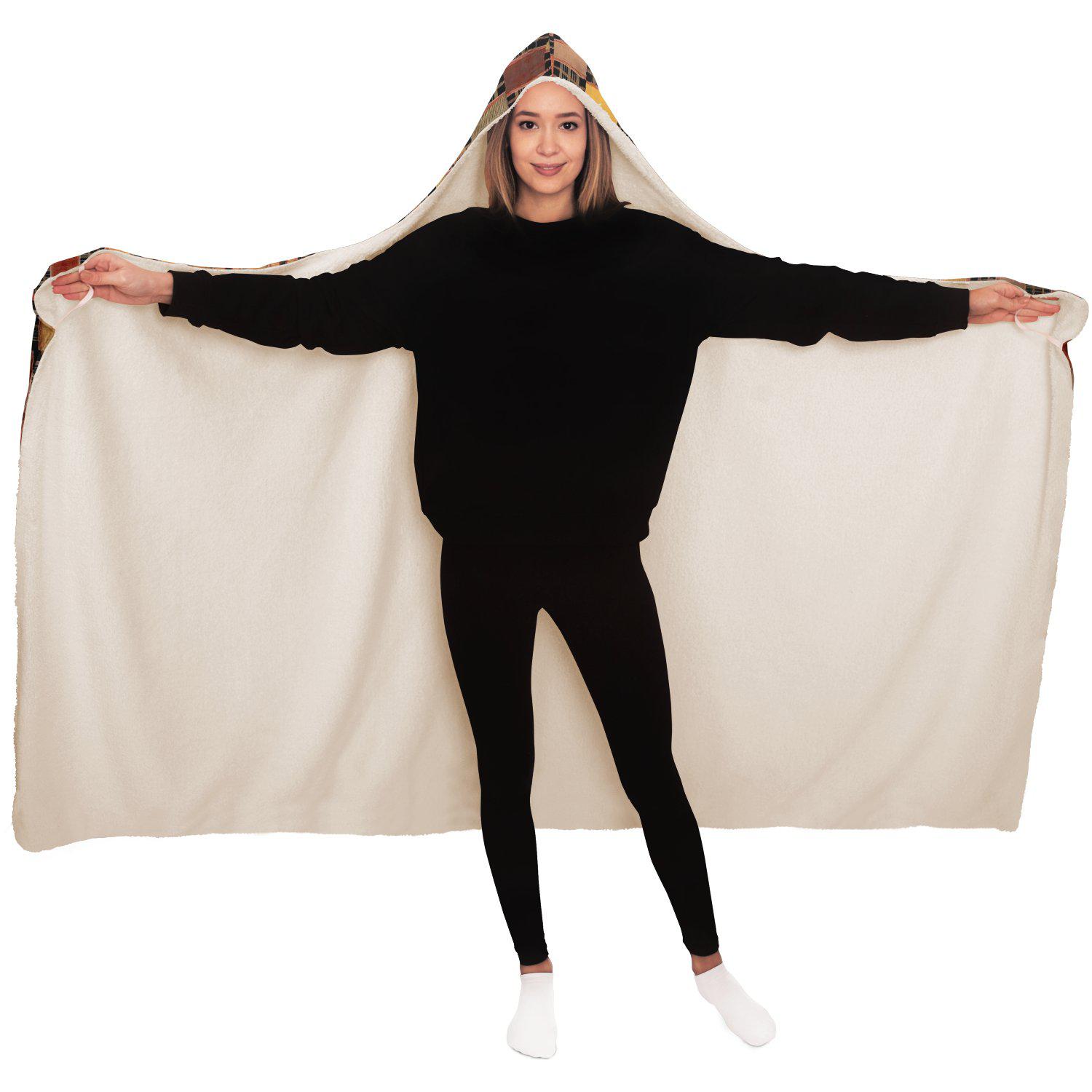 Ewe Culture Inspired Hooded Blanket