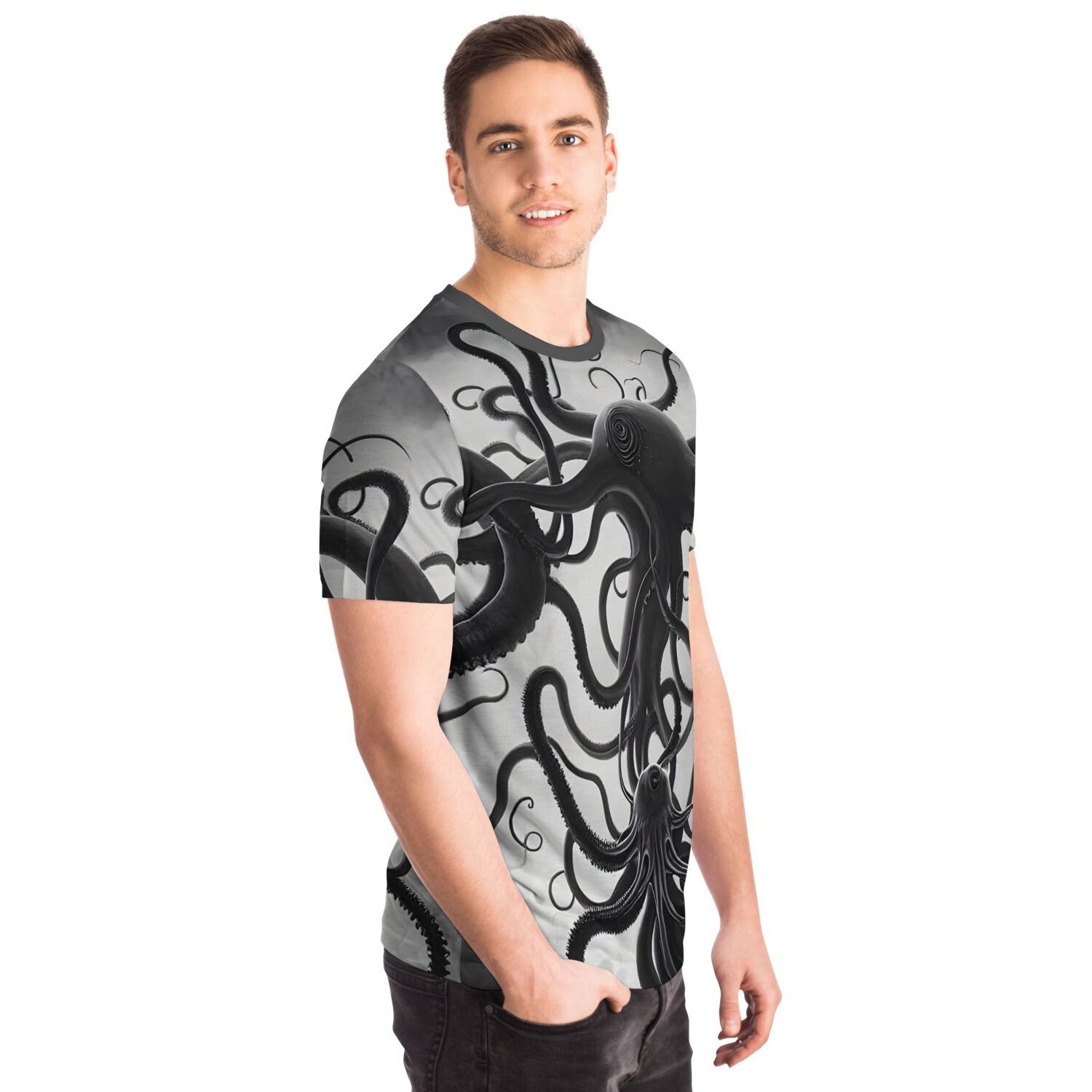 Extraterrestrial Octopus Original Art | Alien Invasion, War of the Worlds | Lovecraft Cthulhu | Surreal Art T-Shirt