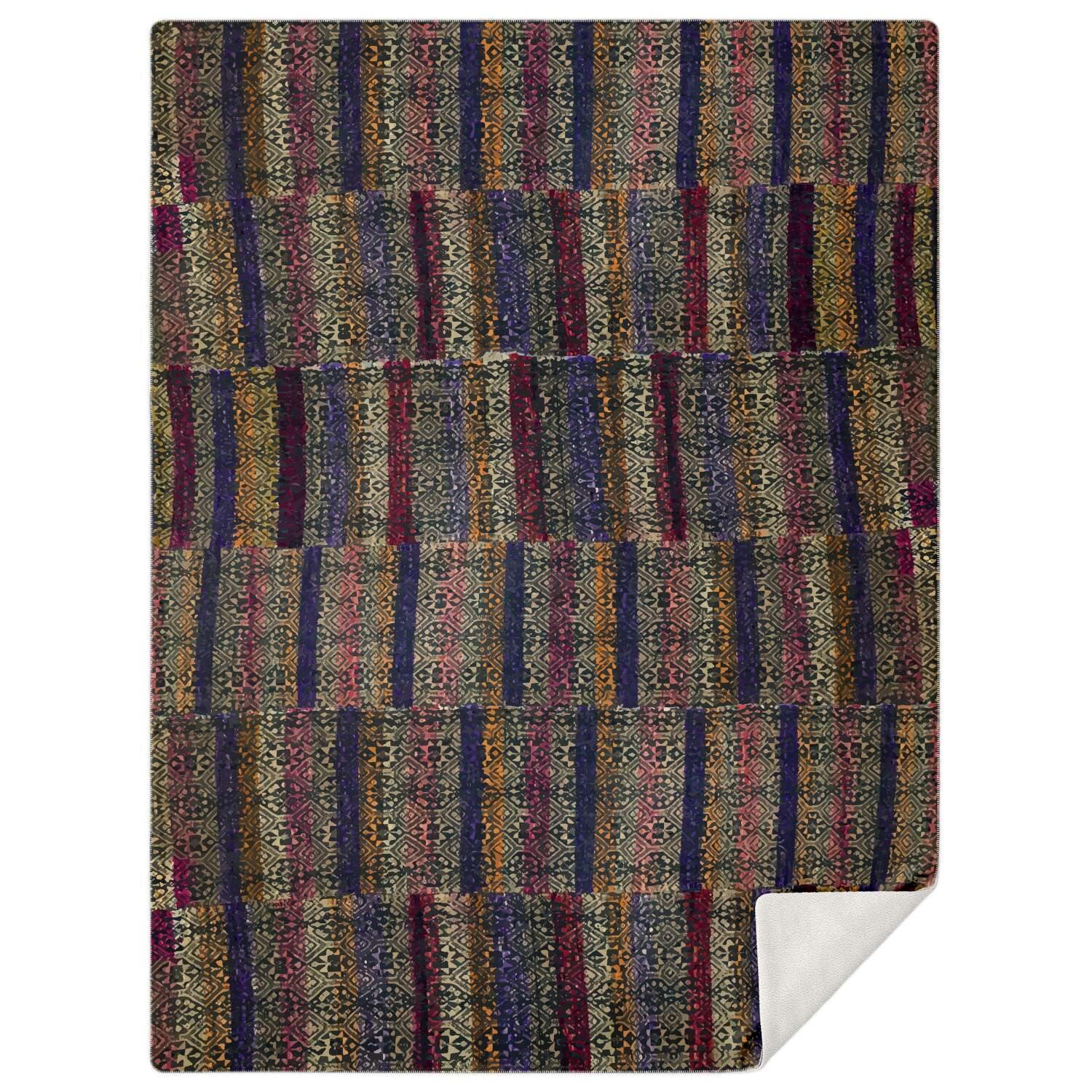 Fleece Blanket - African Maasai Culture Design (Tanzania)