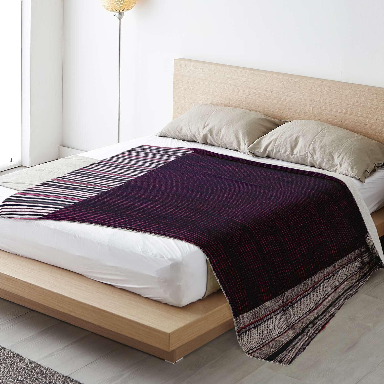 Fleece Blanket, Antique Laos Traditional Design