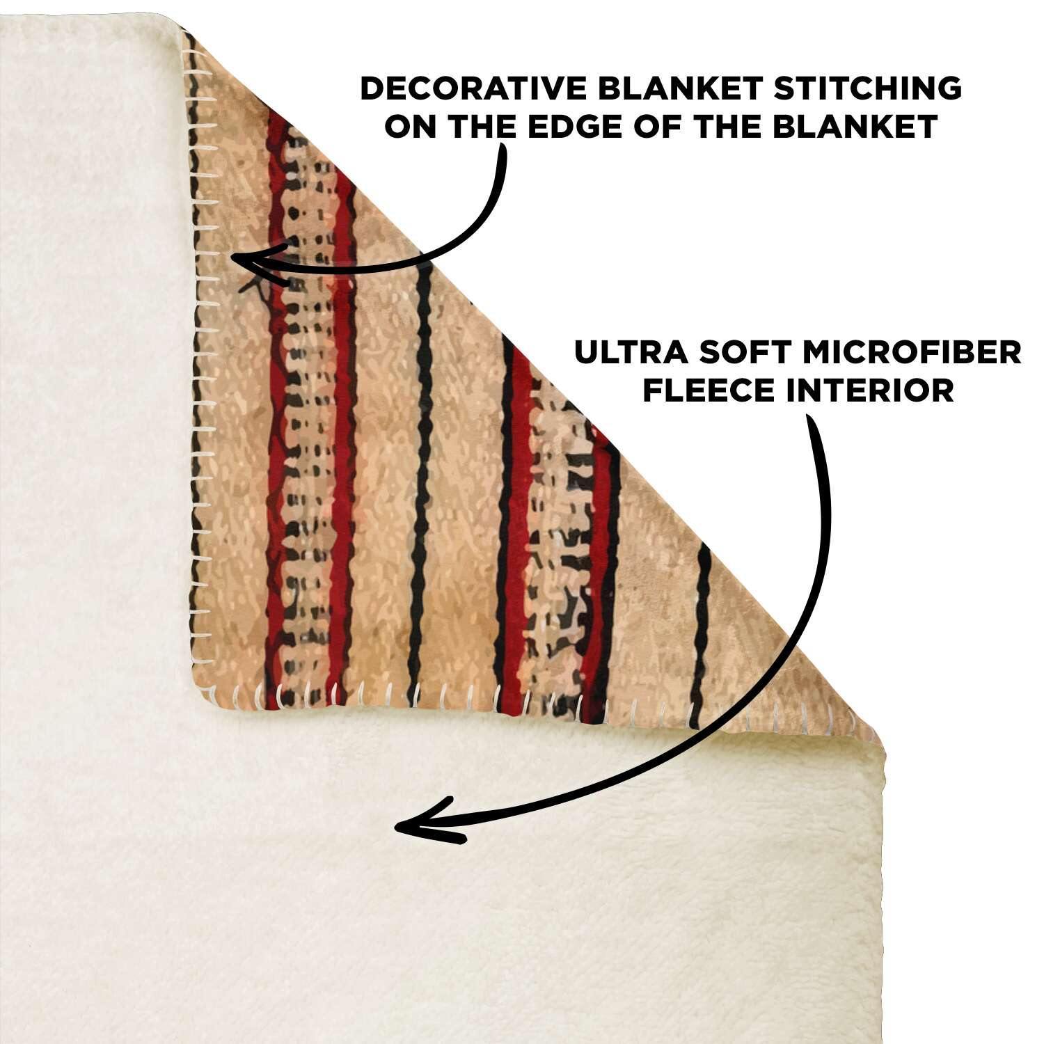 Fleece Blanket - Li Culture Traditional Woven Design