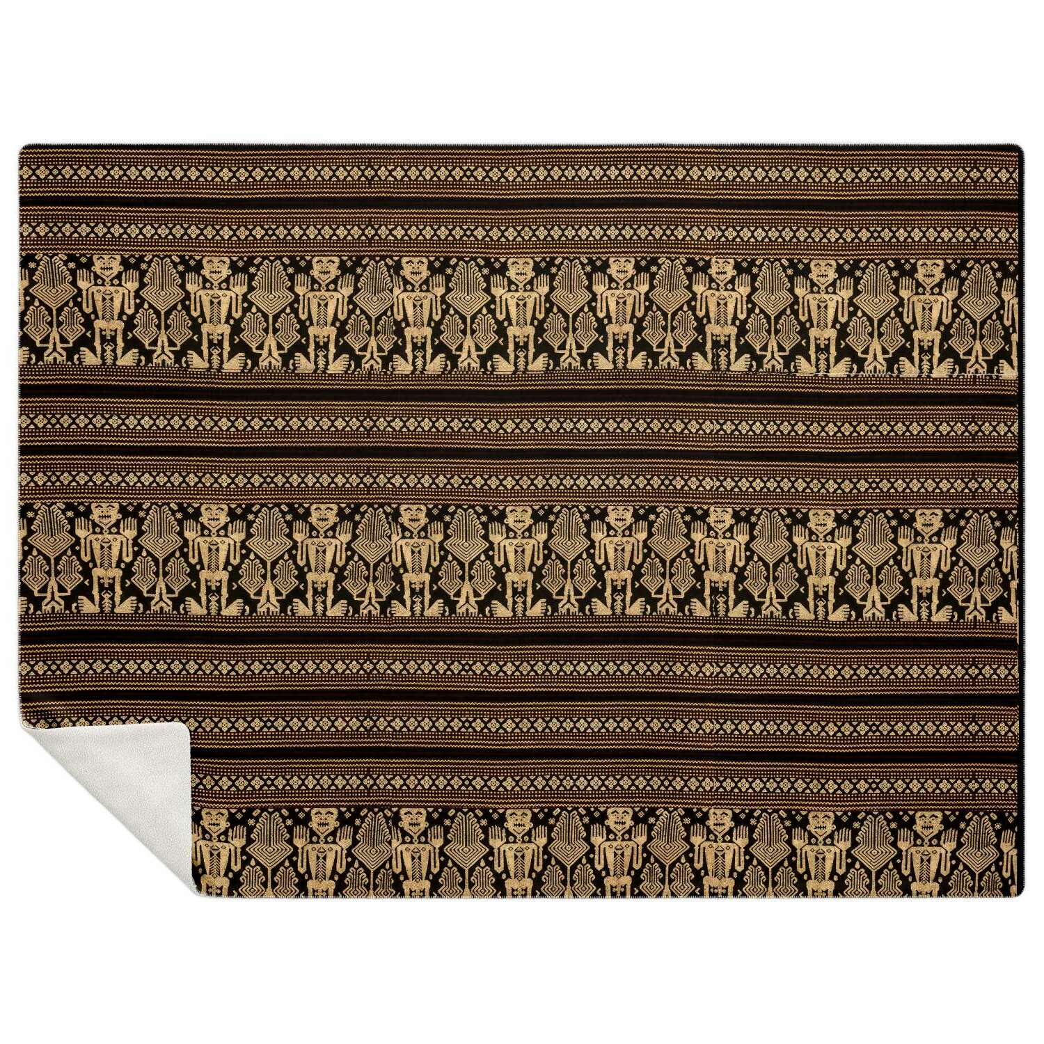 Fleece Blanket - Lombok Island Ikat Design (Indonesia)