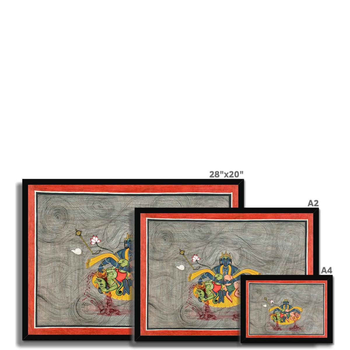 Framed Durga, Parvati, Chandi Divine Mother | The Devi Mahatmya Battles Demons Framed Art Print