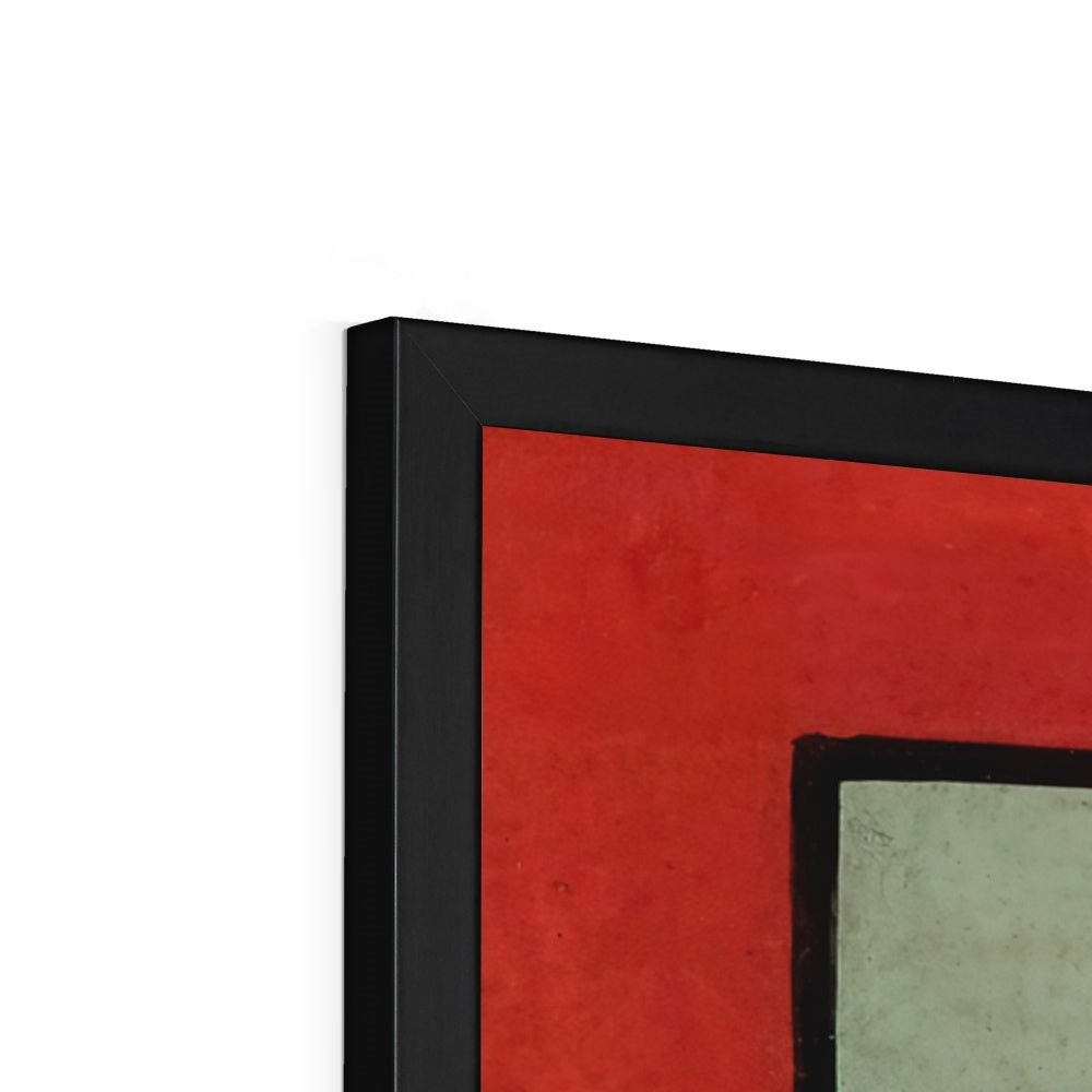 Framed Krishna Riding Garuda | Hindu Indian Mythology | Upanishads, Vedas (Hanuman, Shiva, Lord Vishnu, Kali) Vintage Devotional Framed Art Print