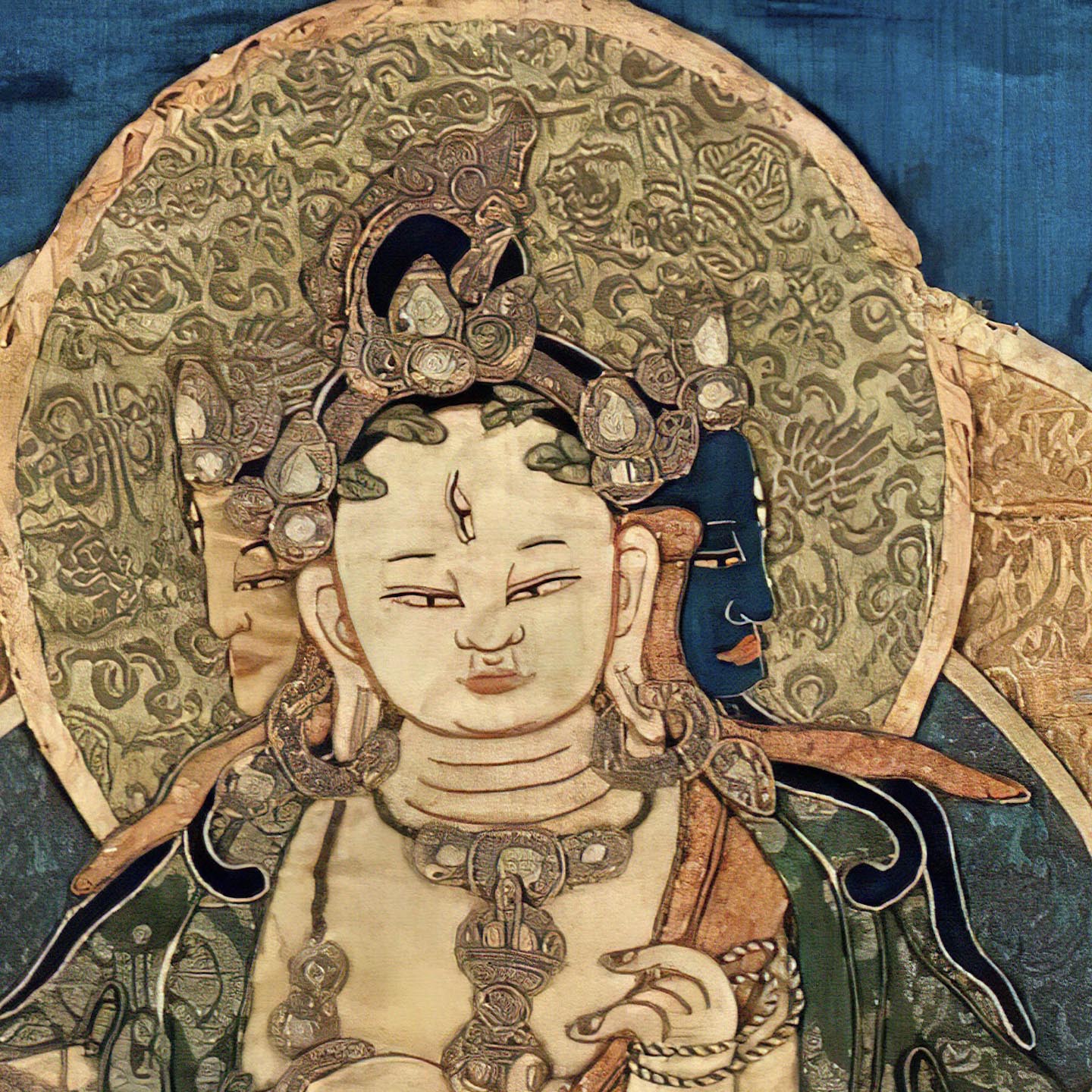 Framed Tibetan Sacred Feminist Dakini, Yogini | Thangka of Longevity and Healing | Buddhist Deity Framed Art Print