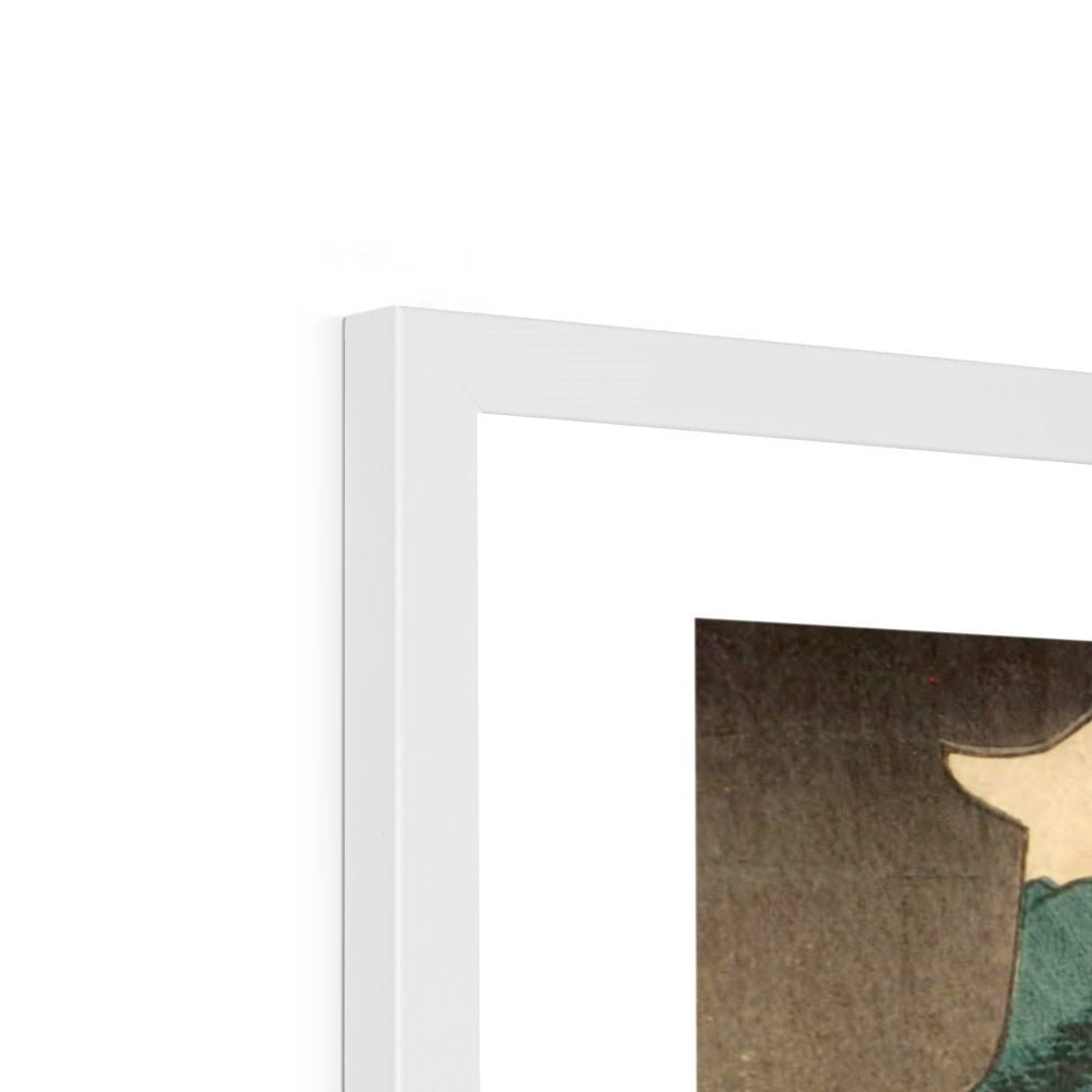 Framed Utagawa Kuniyoshi: Tiger Lion Japanese Ukiyo-e Vintage Edo Woodblock Yokai Mythology Cat Framed Art Print