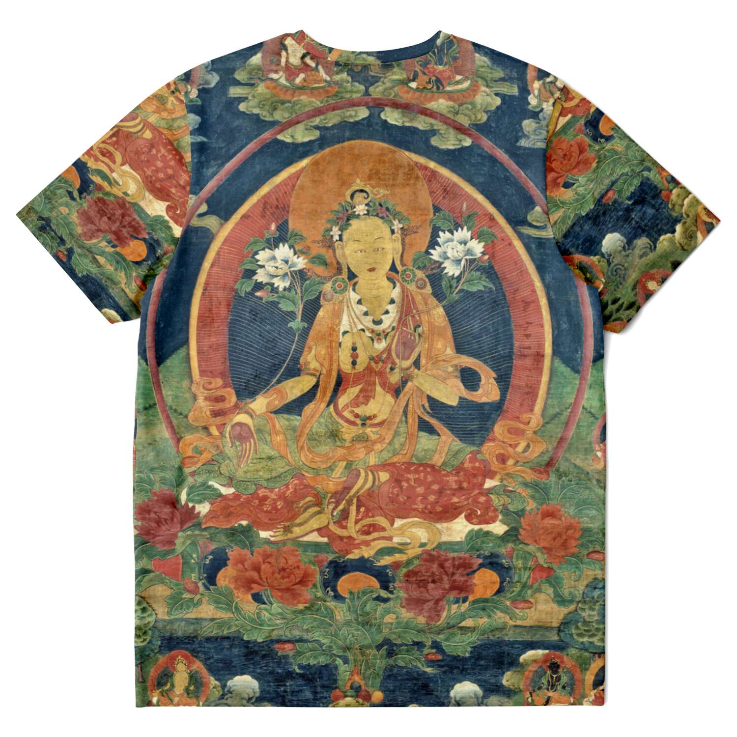 Green Tara (Khadiravani) Tibetan Tangka Vajrayana Tantra Vintage Buddhist Mandala T-Shirt