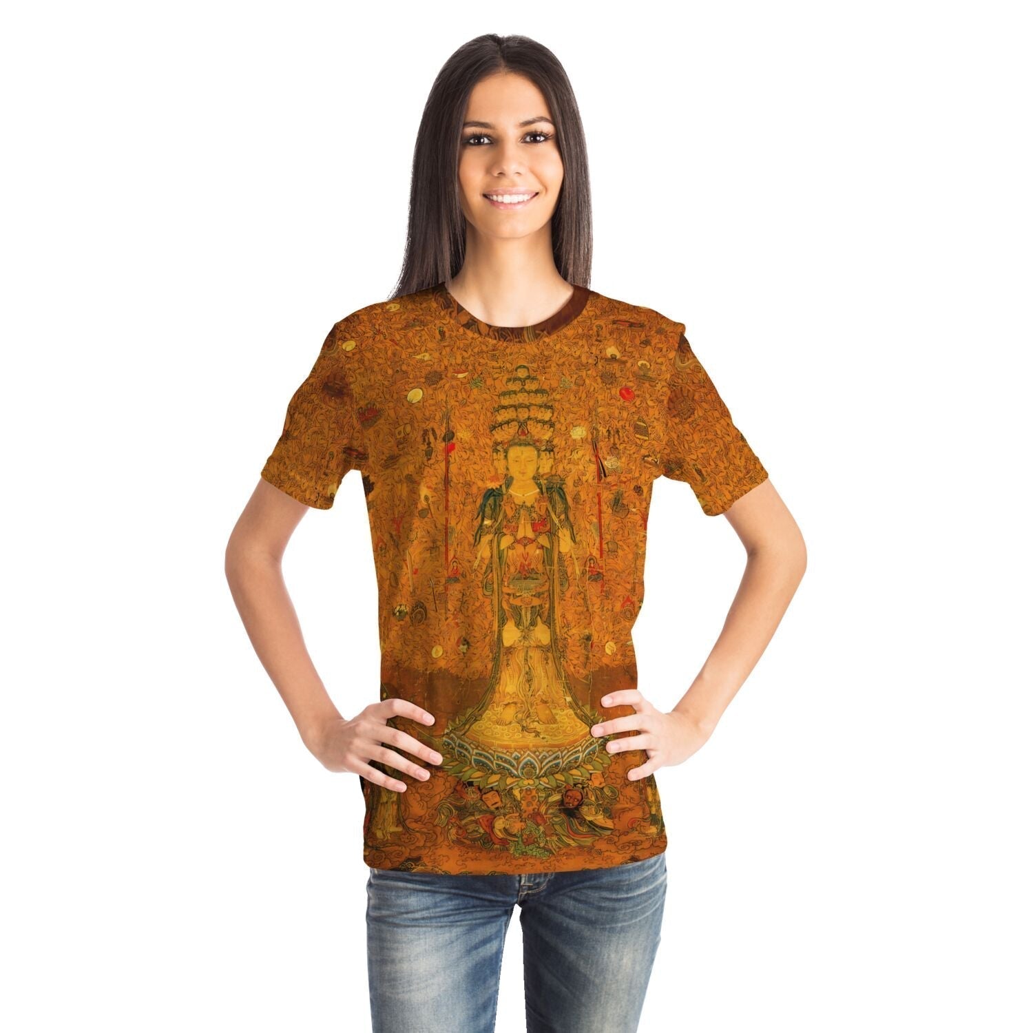 Guan Yin of a Thousand Arms and Eyes | Avalokiteshvara, Kannon | Buddhist Deity Graphic Art T-Shirt