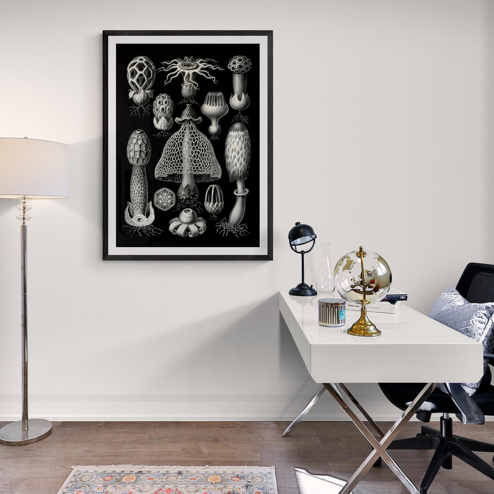 Haeckel Basimycetes Mushroom Art Botanical Fungi Mycelium Poster Mushroom Illustration Vintage Giclee Fine Art Print