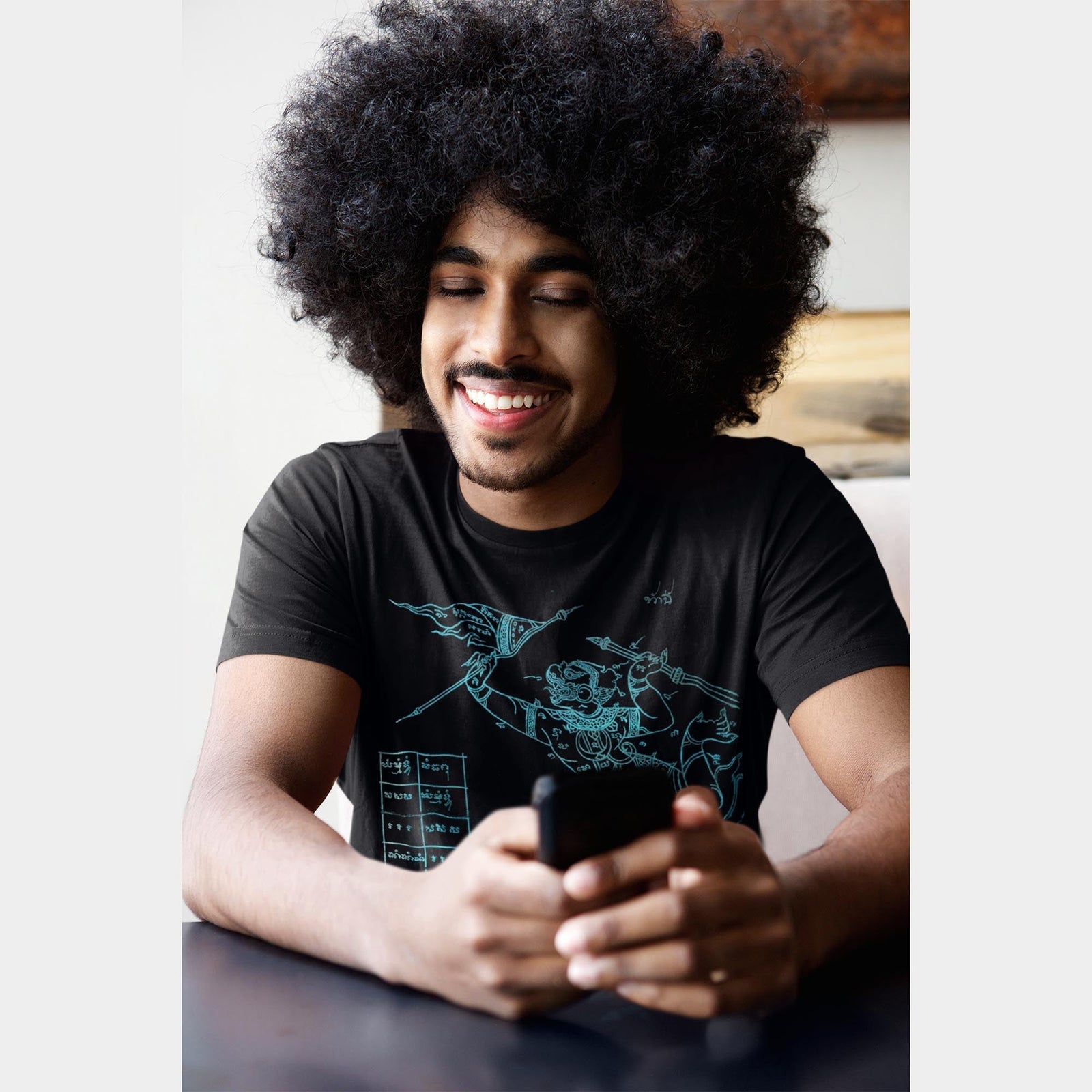 Hanuman Thai Sak Yant Protection, Sacred Geometry Yantra Mandala Graphic Art Tee T-Shirt