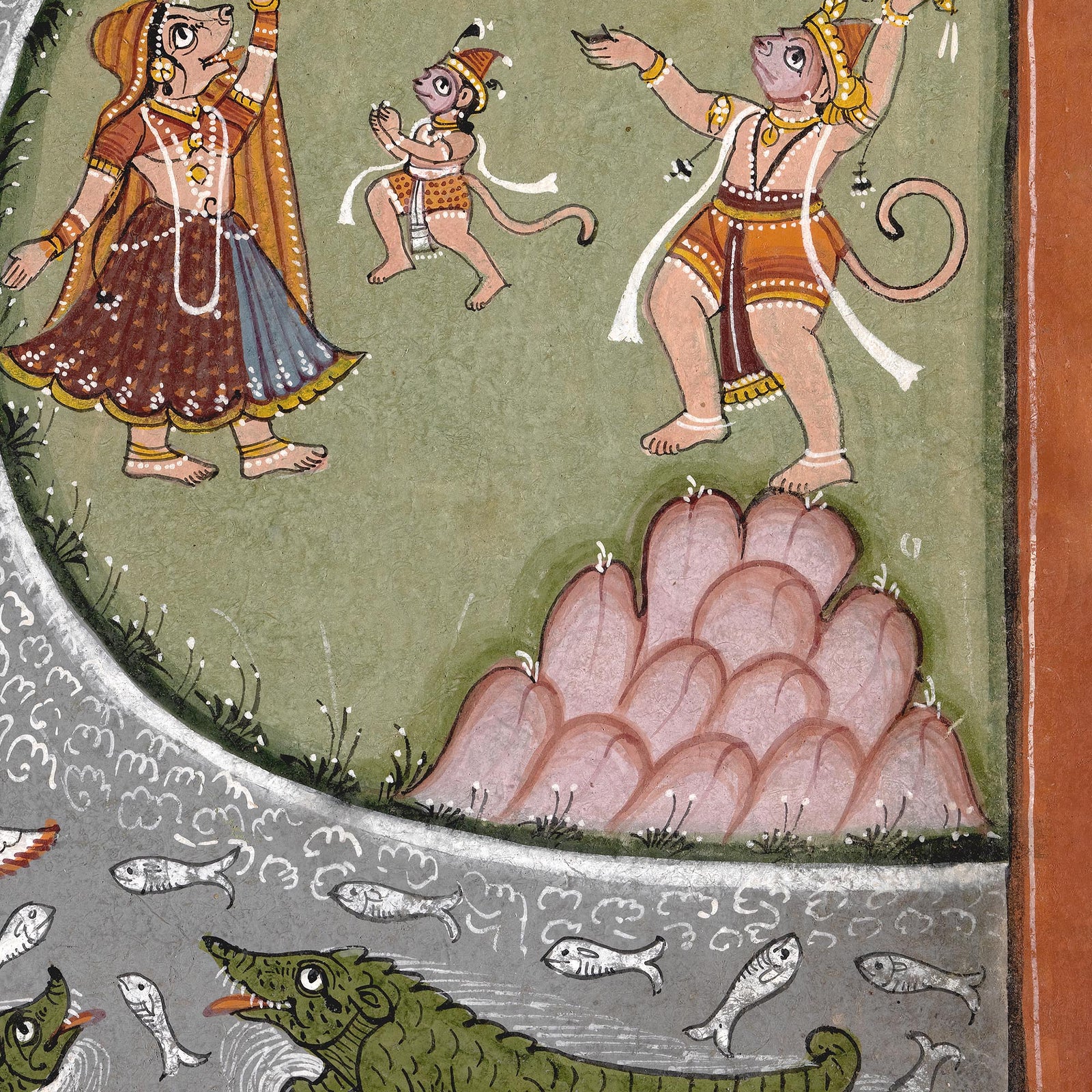 Hanuman's Leap to Lanka | Ramayana Epic Hindu Sacred Text | Rama, Ravana, Sita Fine Art Print