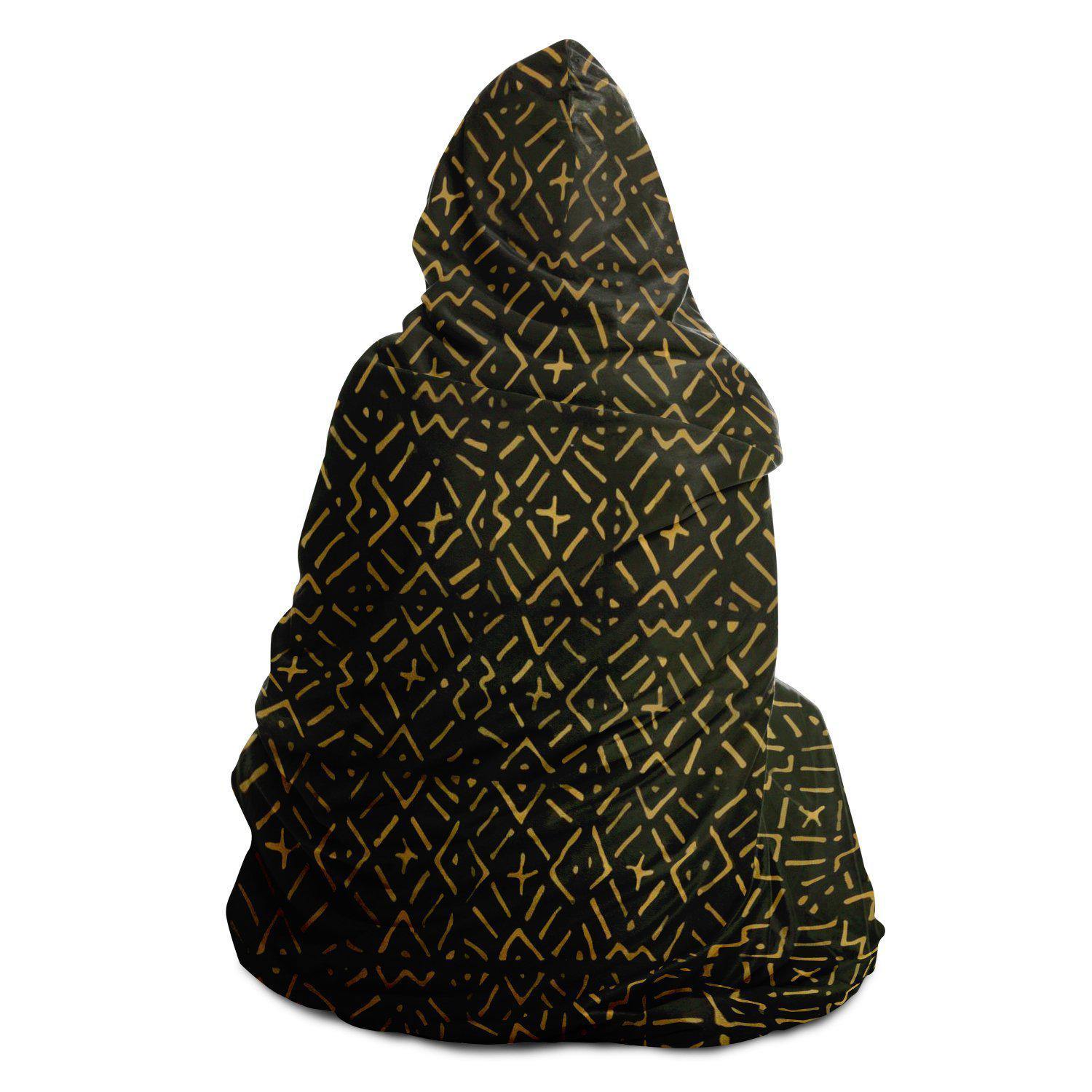 Hooded Blanket Bogolan Mali Traditional African Design