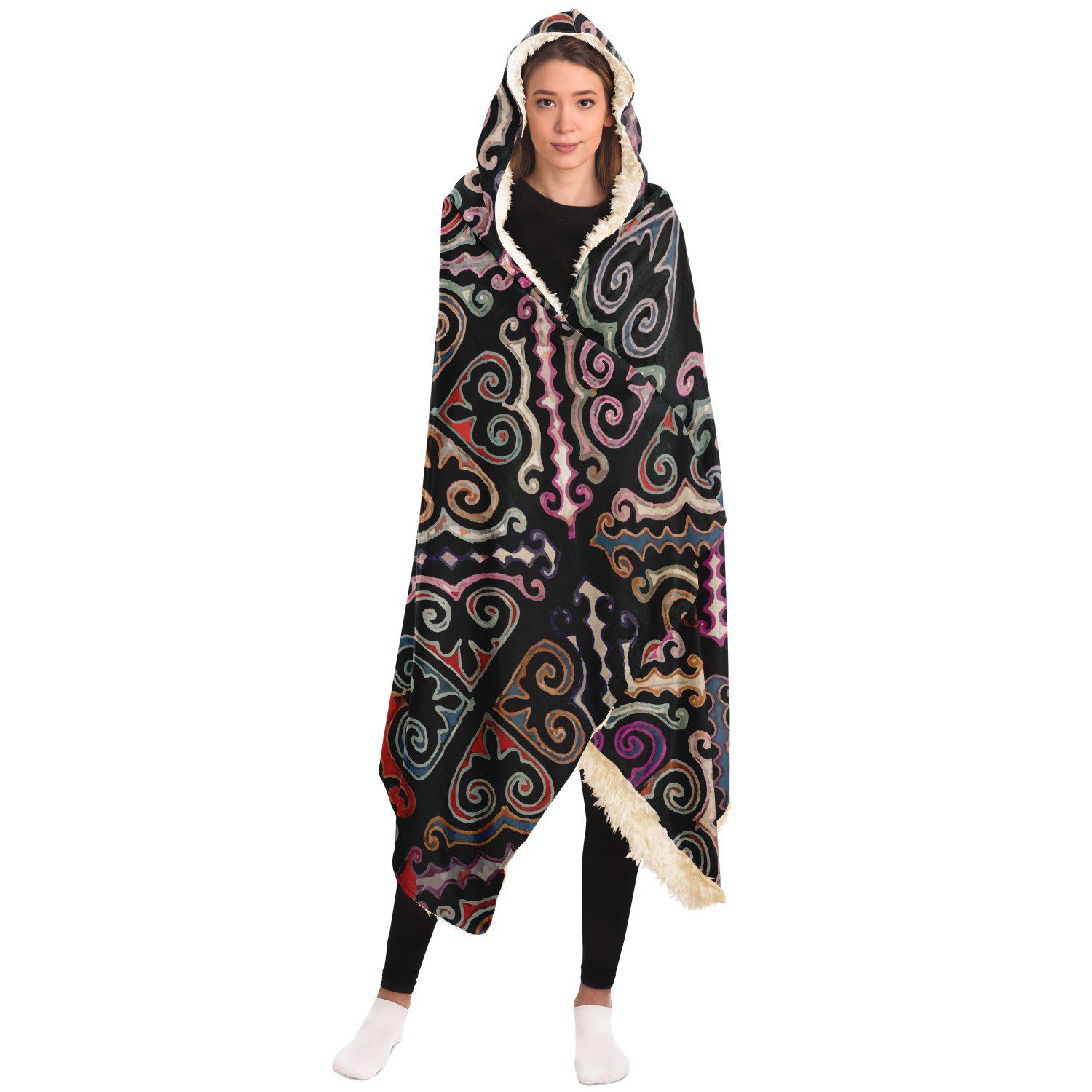 Hooded Blanket, Miao Culture Antique, Traditional Design
