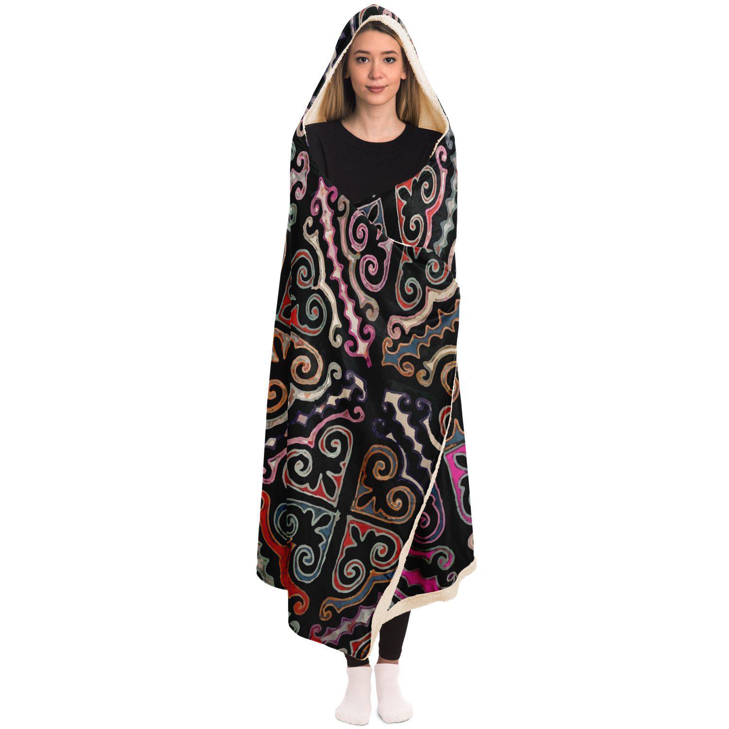 Hooded Blanket, Miao Culture Antique, Traditional Design