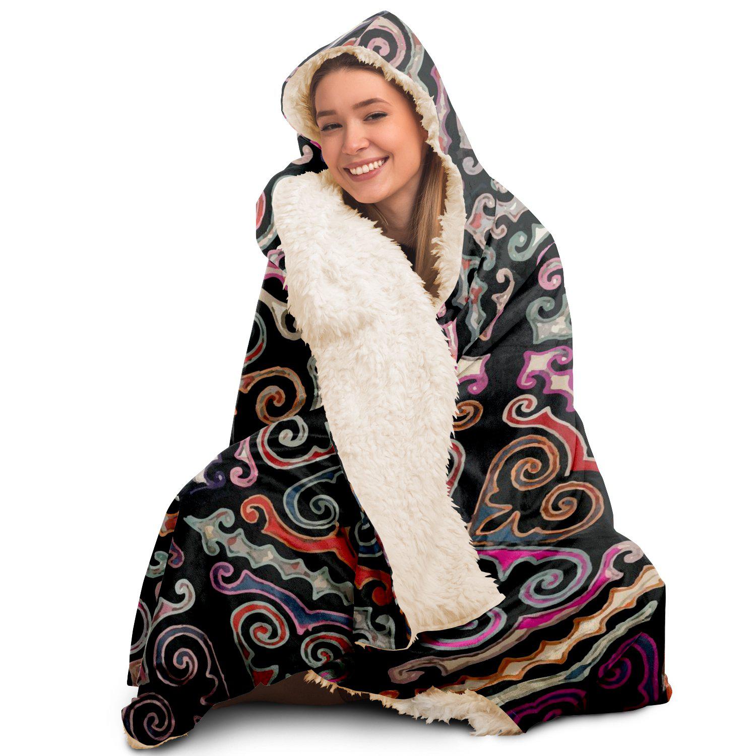 Hooded Blanket, Miao Culture Antique, Traditional Design
