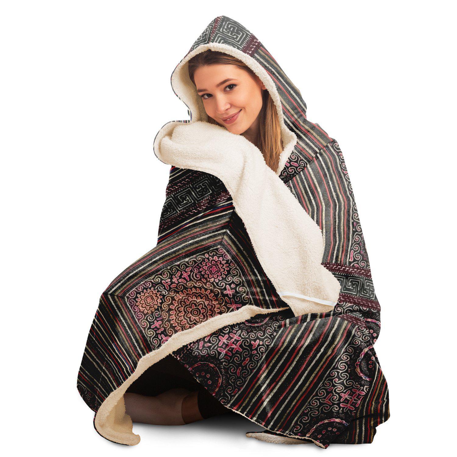 Hooded Blanket, Miao Culture Antique, Traditional Design